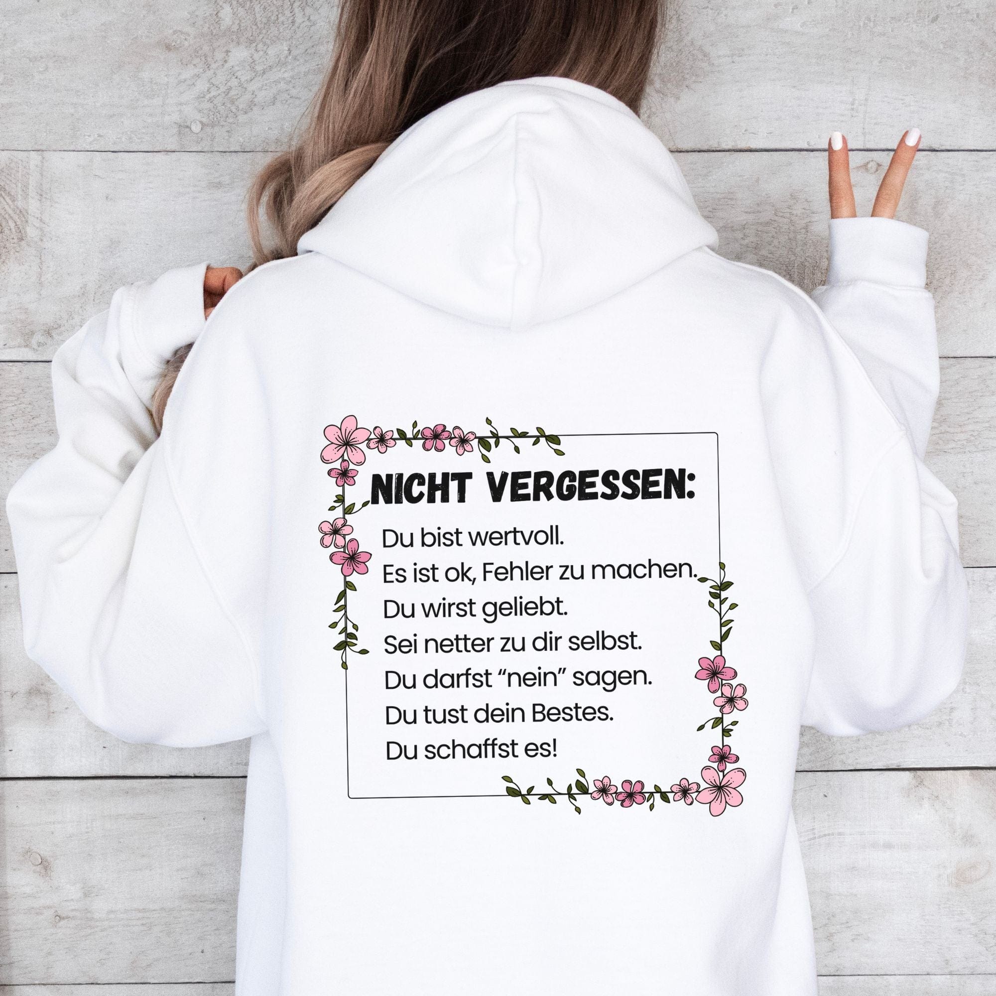 moteevation Erinnerung - Bio Unisex Hoodie White / XS