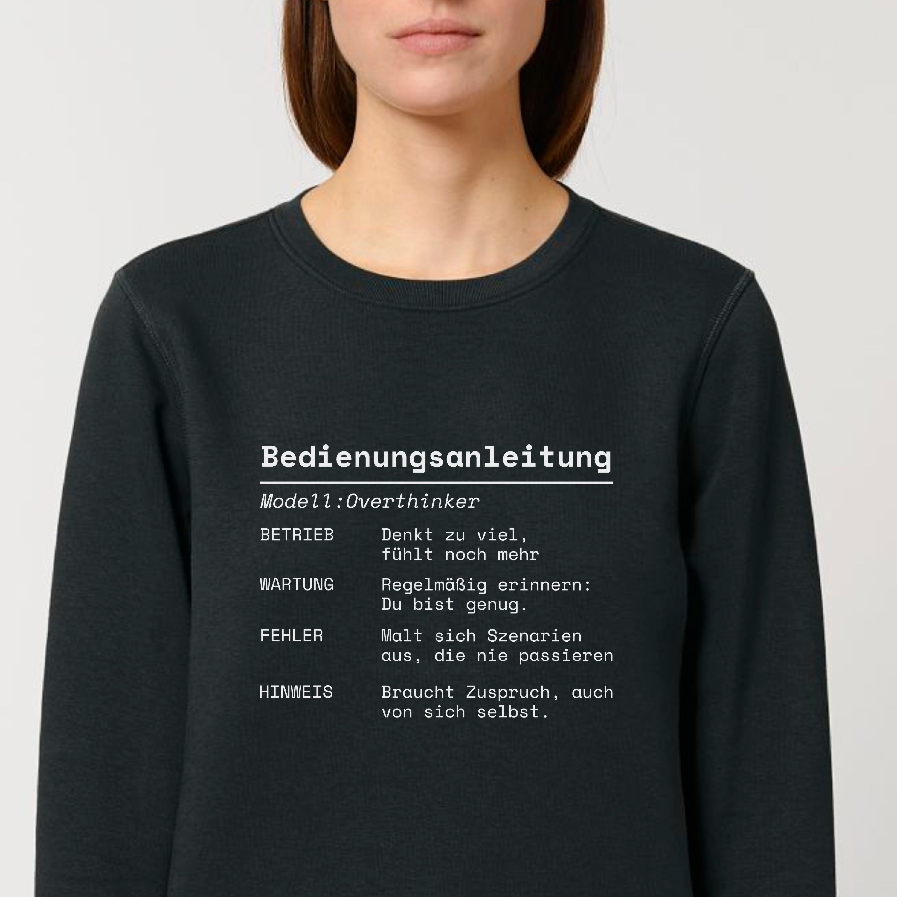 Bedienungsanleitung Overthinker - Bio Unisex Sweatshirt