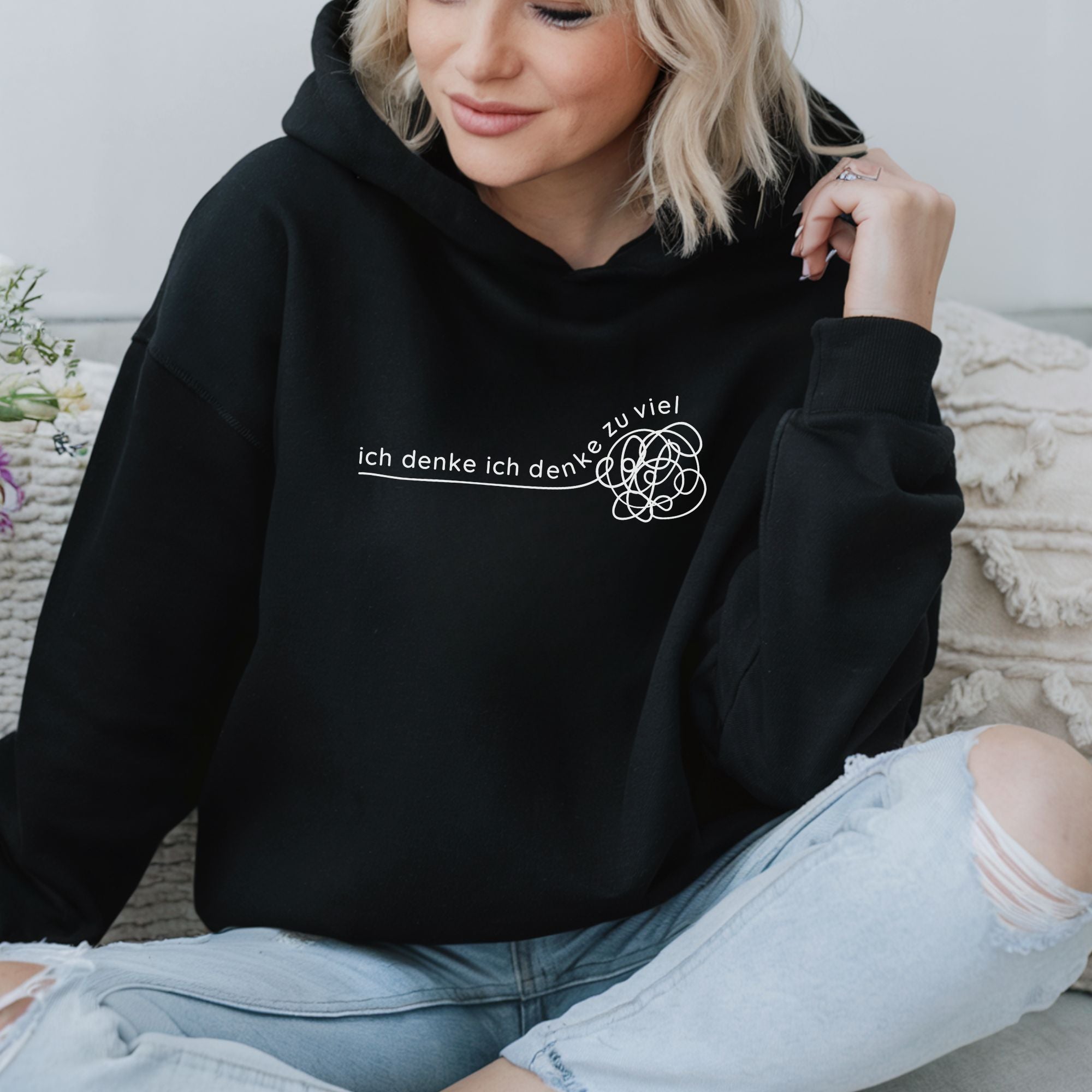 Ich denke ich denke zu viel - Bio Unisex Hoodie