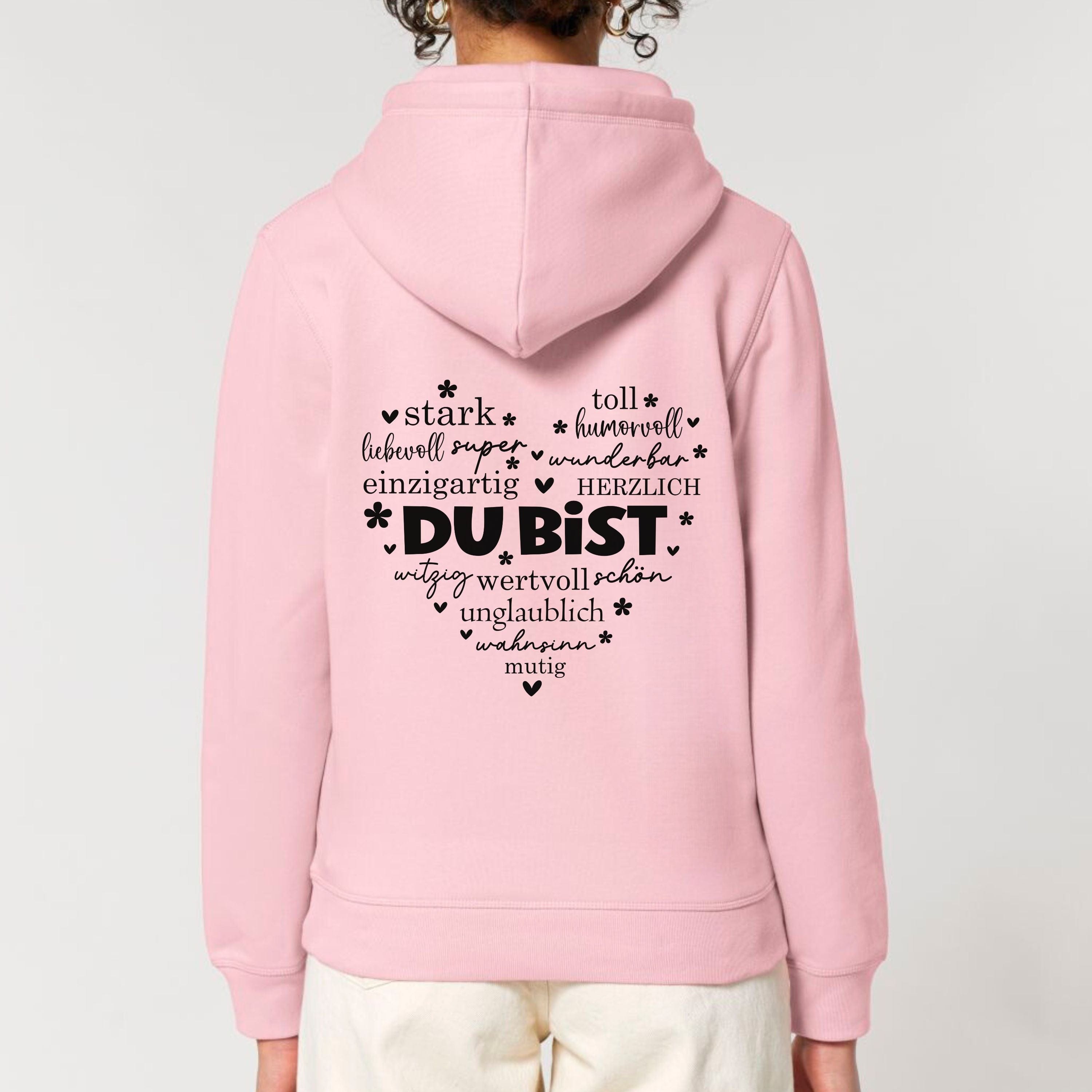 moteevation Du bist (Herz) - Bio Unisex Hoodie Cotton Pink / XS