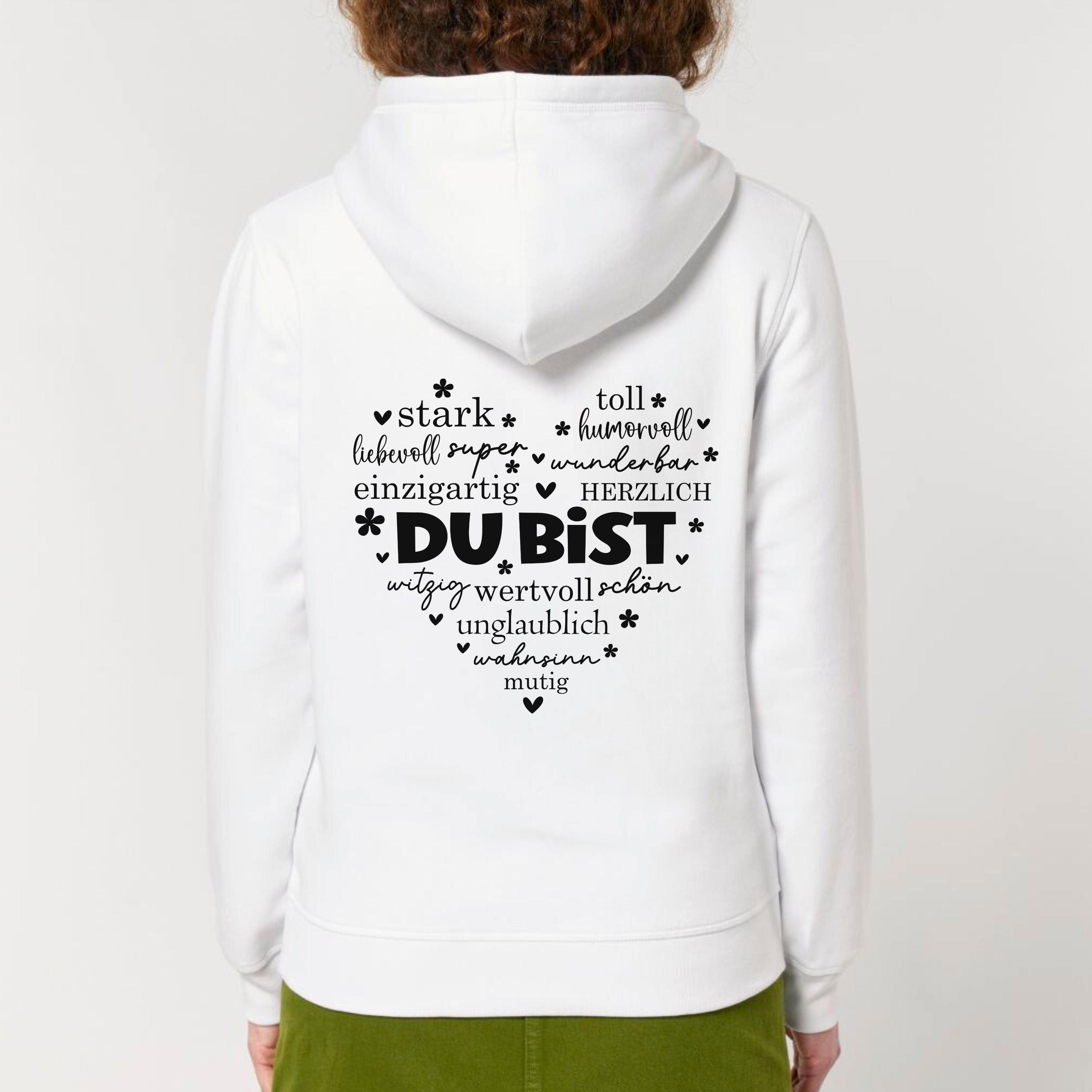 moteevation Du bist (Herz) - Bio Unisex Hoodie