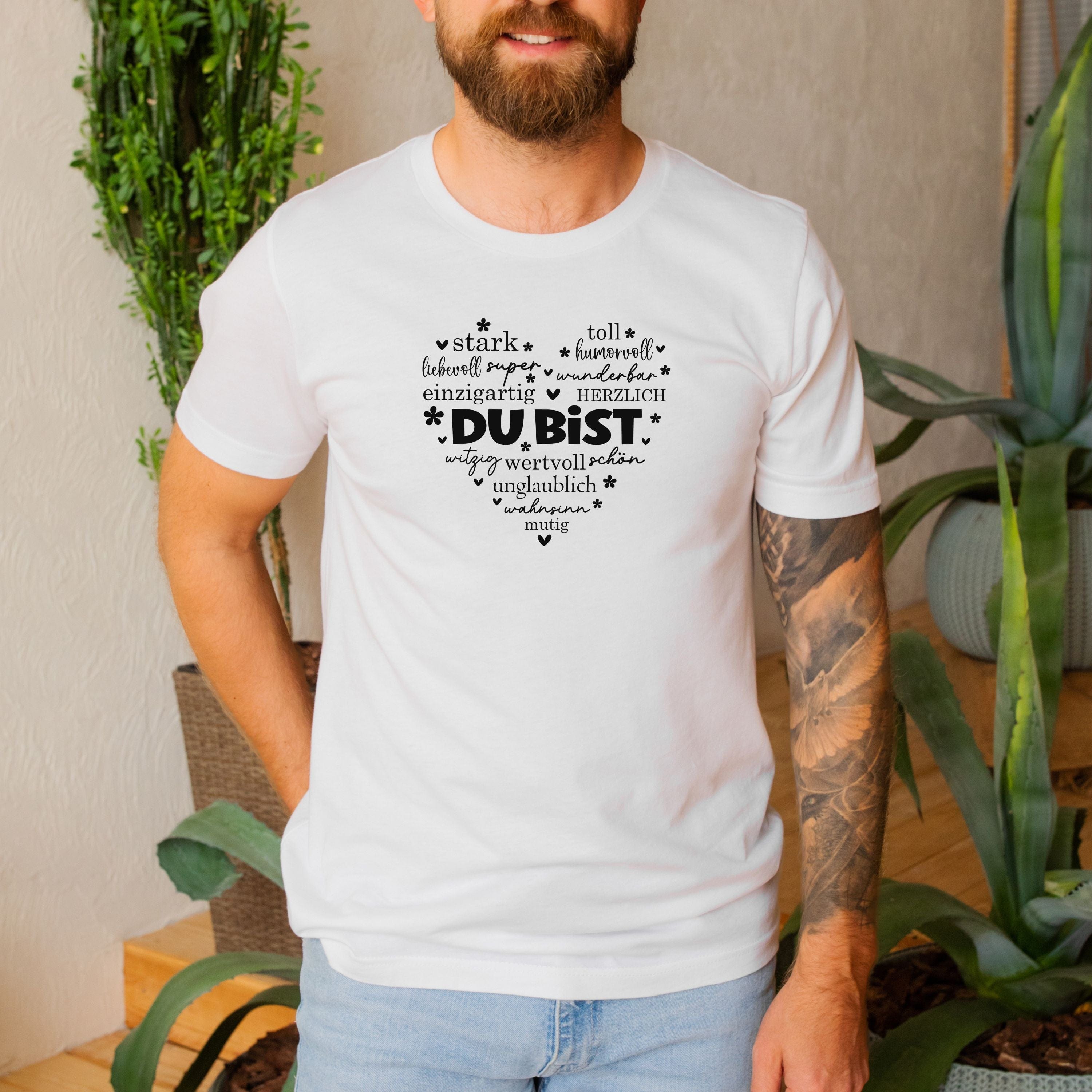 moteevation Du bist (Herz) - Bio Unisex T-Shirt