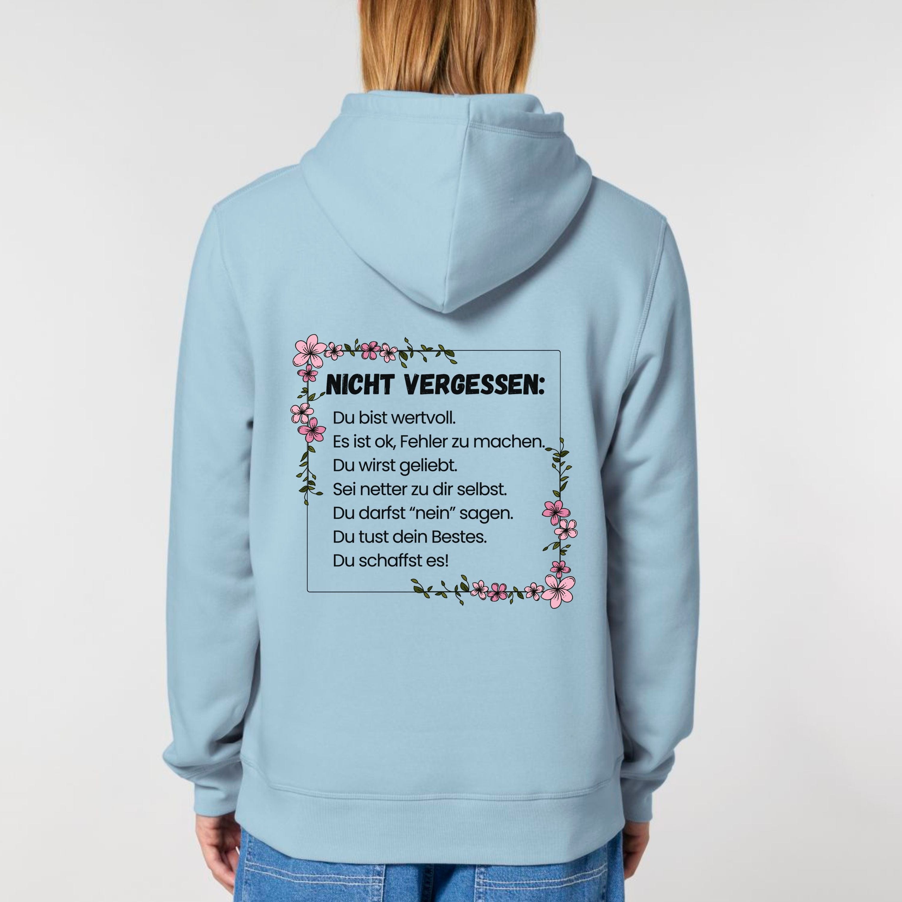 moteevation Erinnerung - Bio Unisex Hoodie Sky Blue / XS