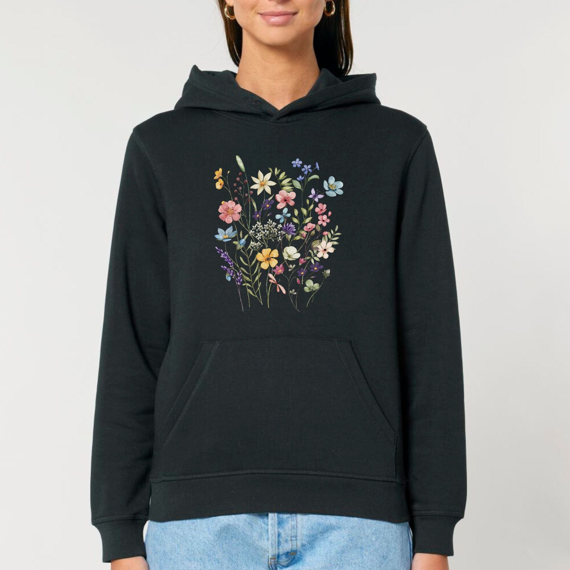 moteevation Flowers - Bio Unisex Hoodie Schwarz / XS