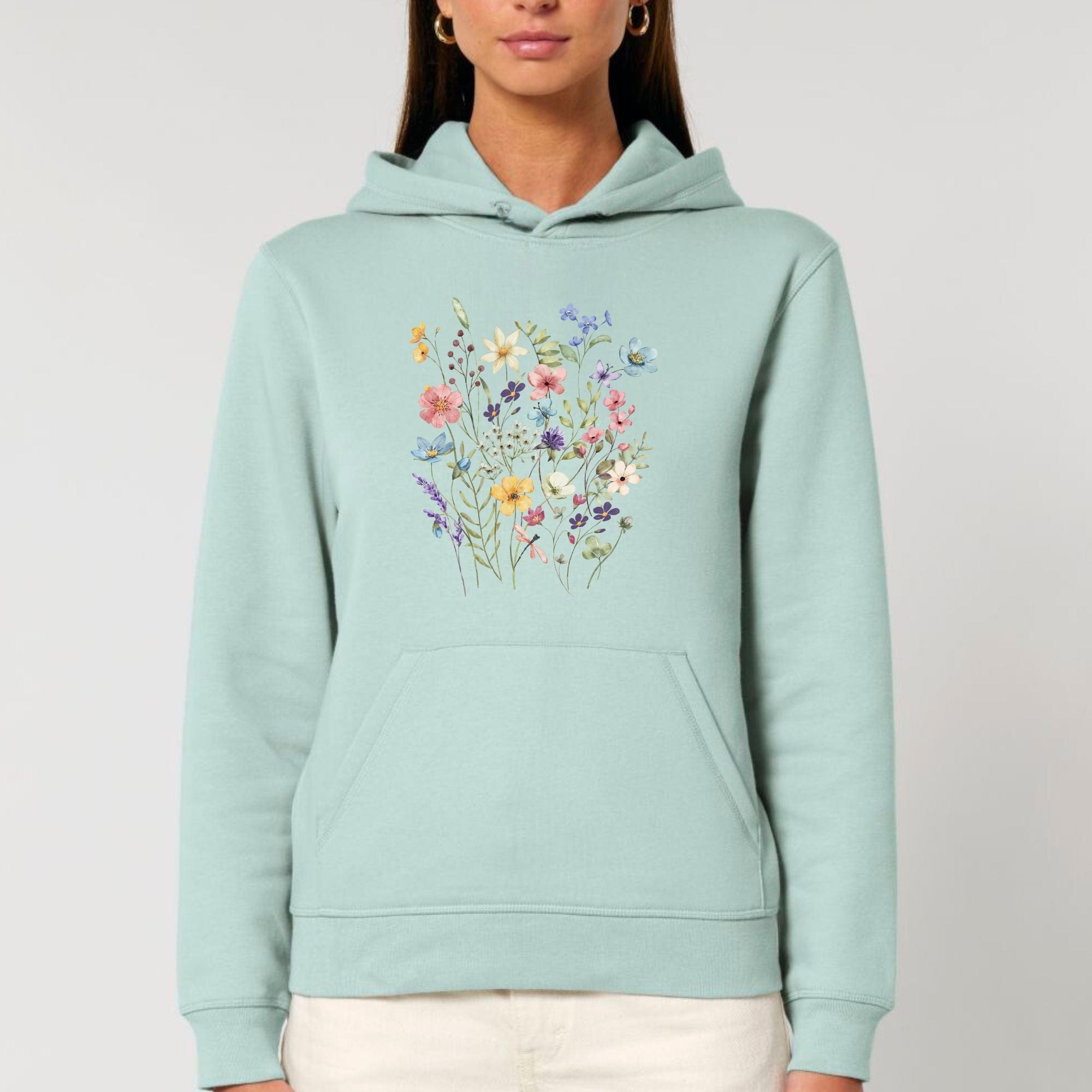 moteevation Flowers - Bio Unisex Hoodie Caribbean Blue / S