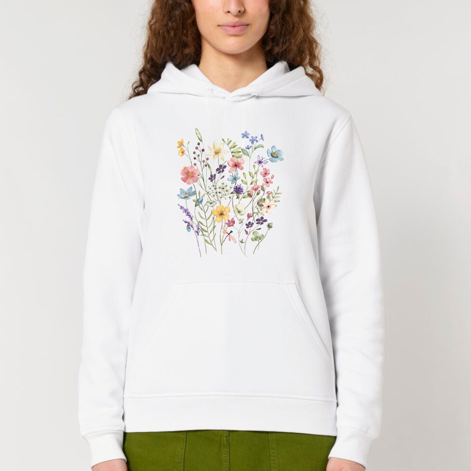 moteevation Flowers - Bio Unisex Hoodie White / XS