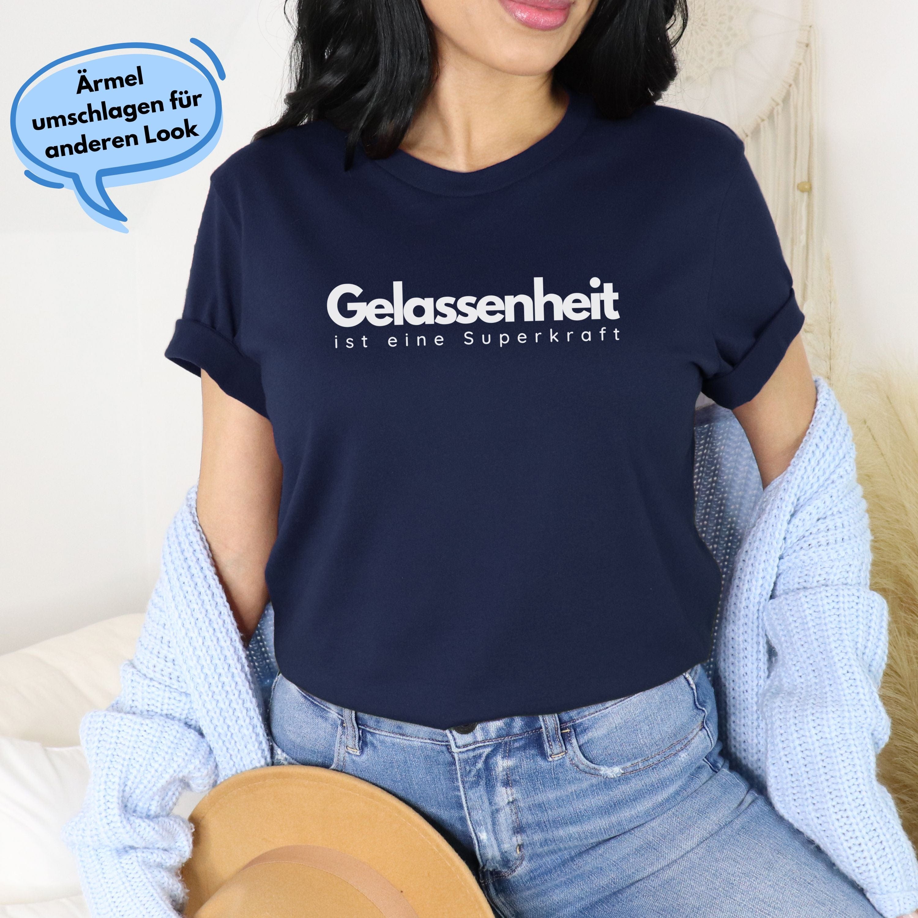 moteevation Gelassenheit - Bio Unisex T-Shirt French Navy / XS