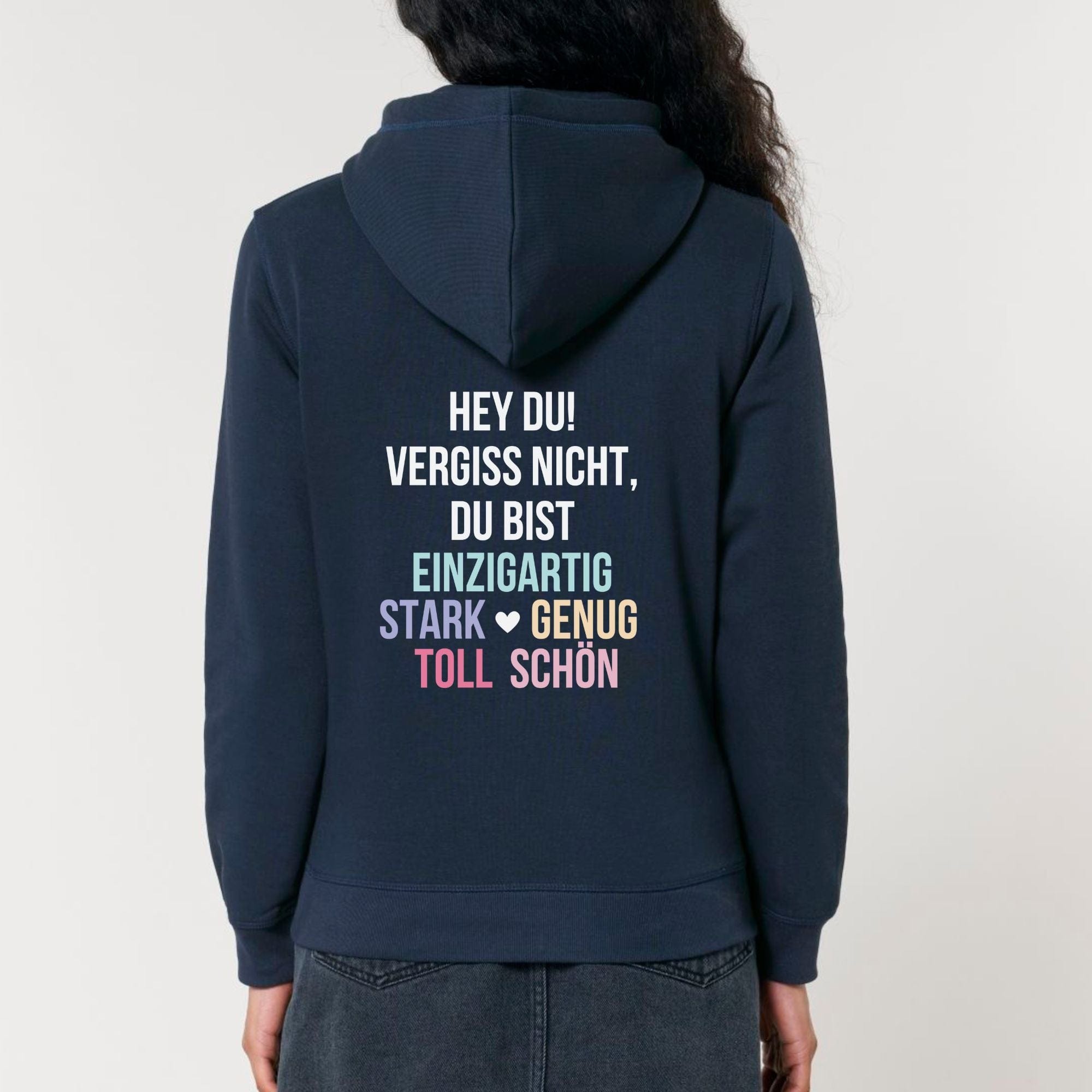 moteevation Hey du - Bio Unisex Hoodie French Navy / XS