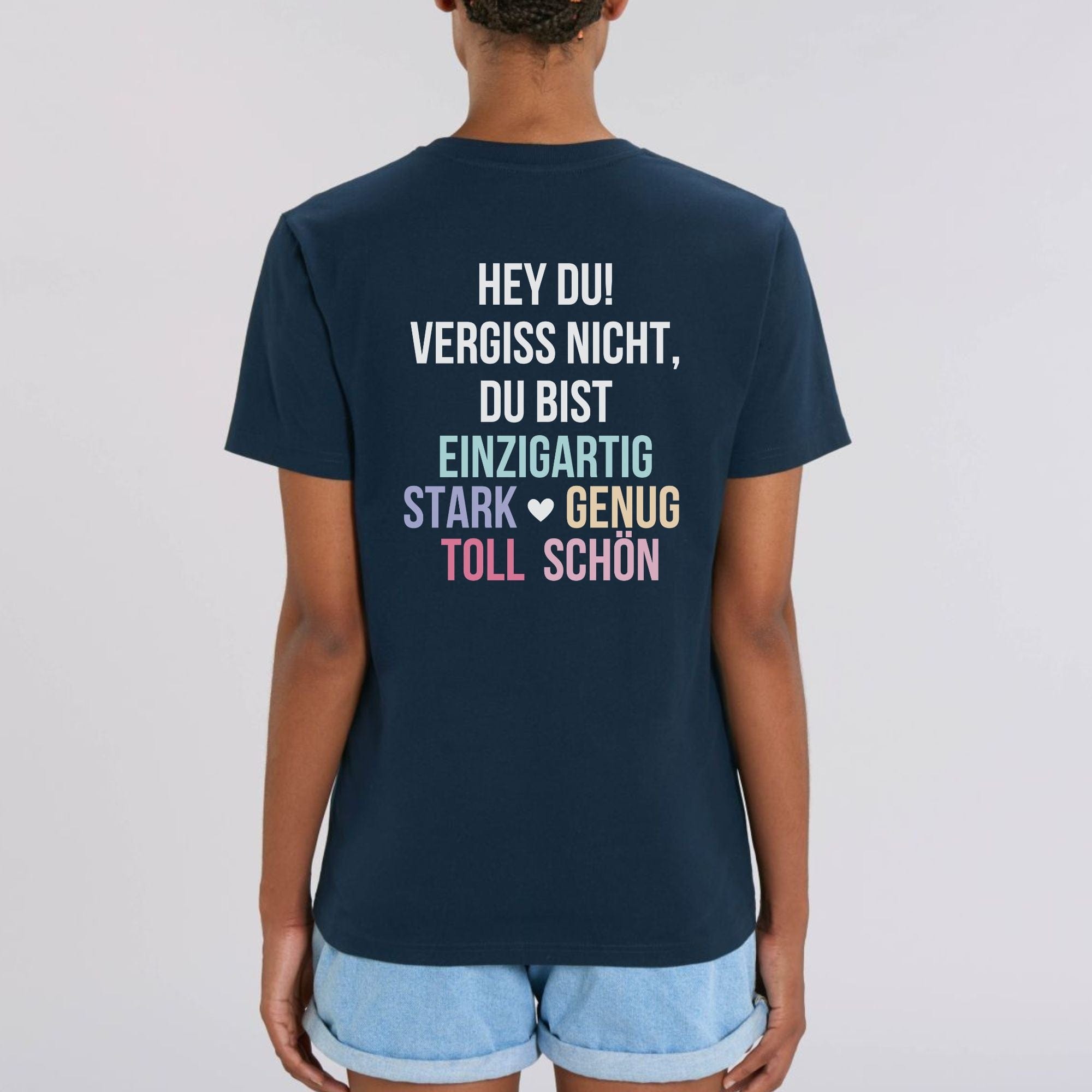moteevation Hey du - Bio Unisex T-Shirt French Navy / XS