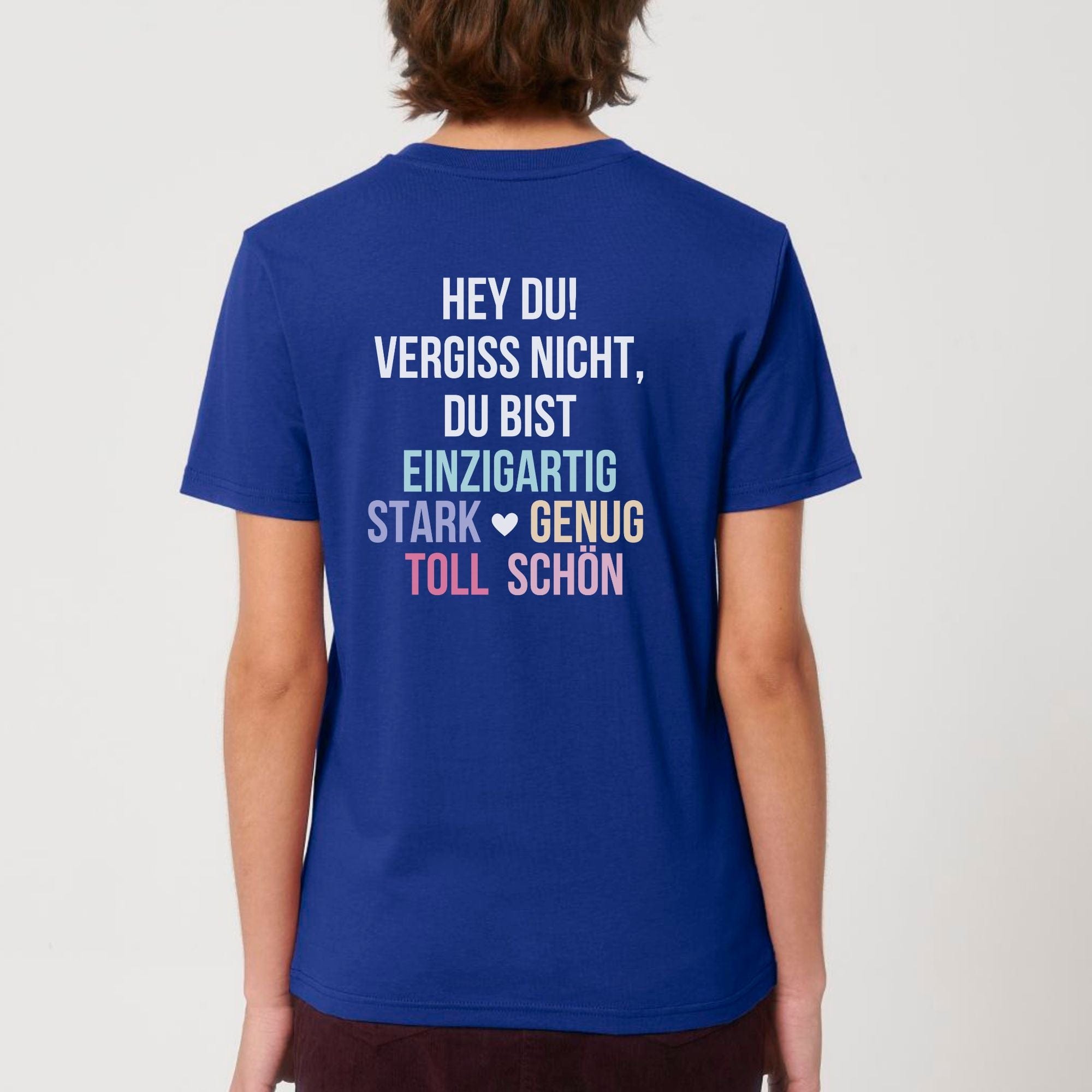 moteevation Hey du - Bio Unisex T-Shirt Worker Blue / XS