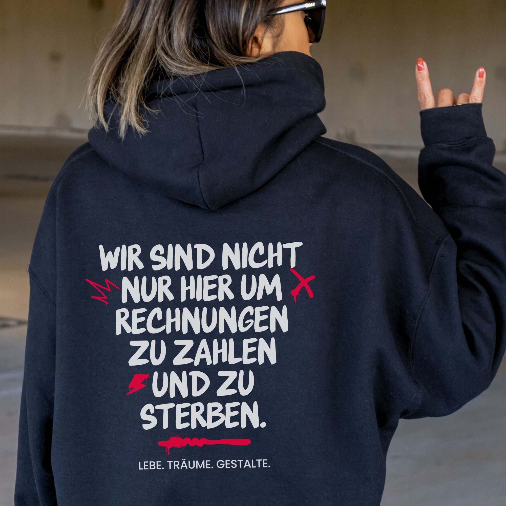 Hier für mehr - Bio Unisex Hoodie
