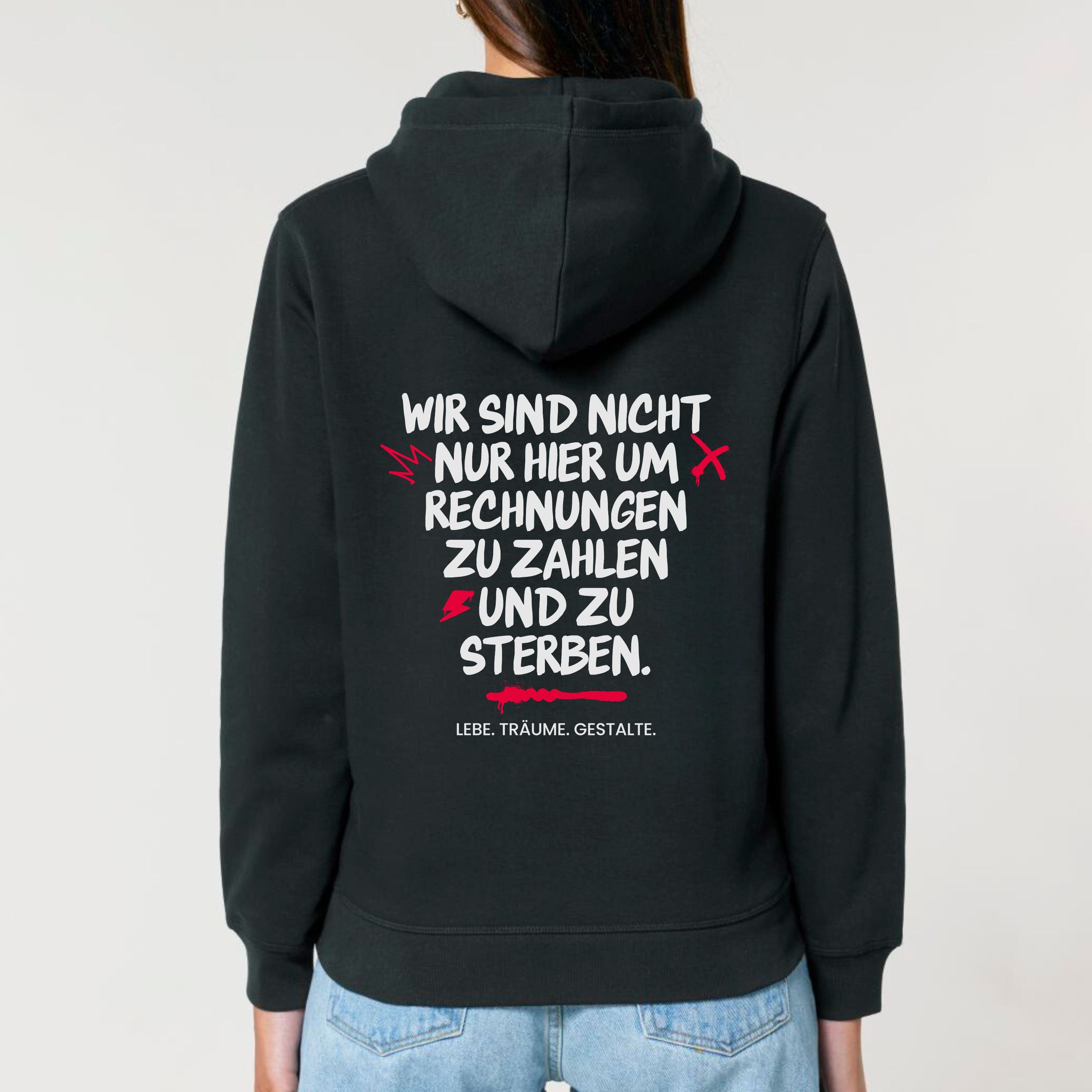 Hier für mehr - Bio Unisex Hoodie