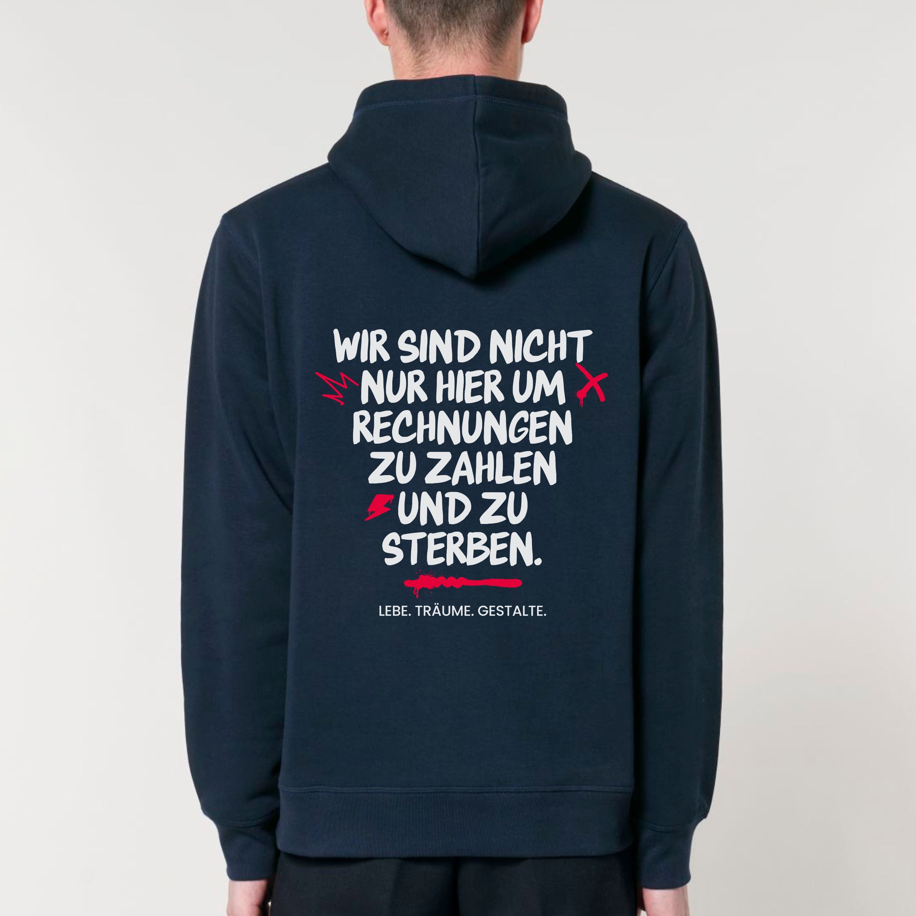 Hier für mehr - Bio Unisex Hoodie