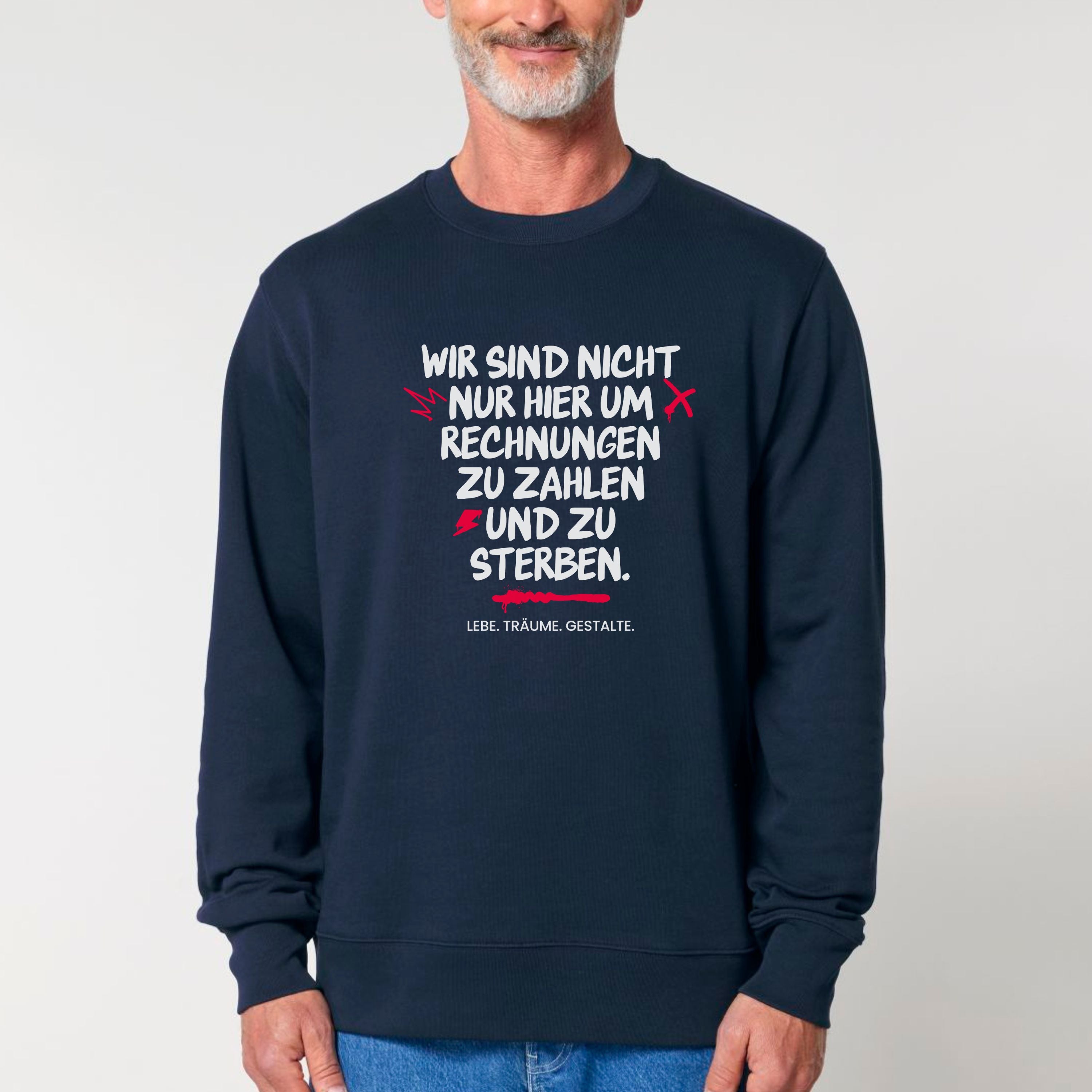 Hier für mehr - Bio Unisex Sweatshirt