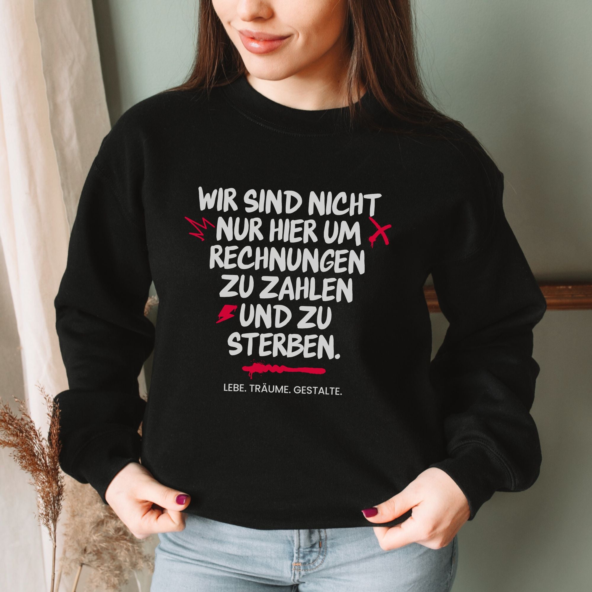 Hier für mehr - Bio Unisex Sweatshirt