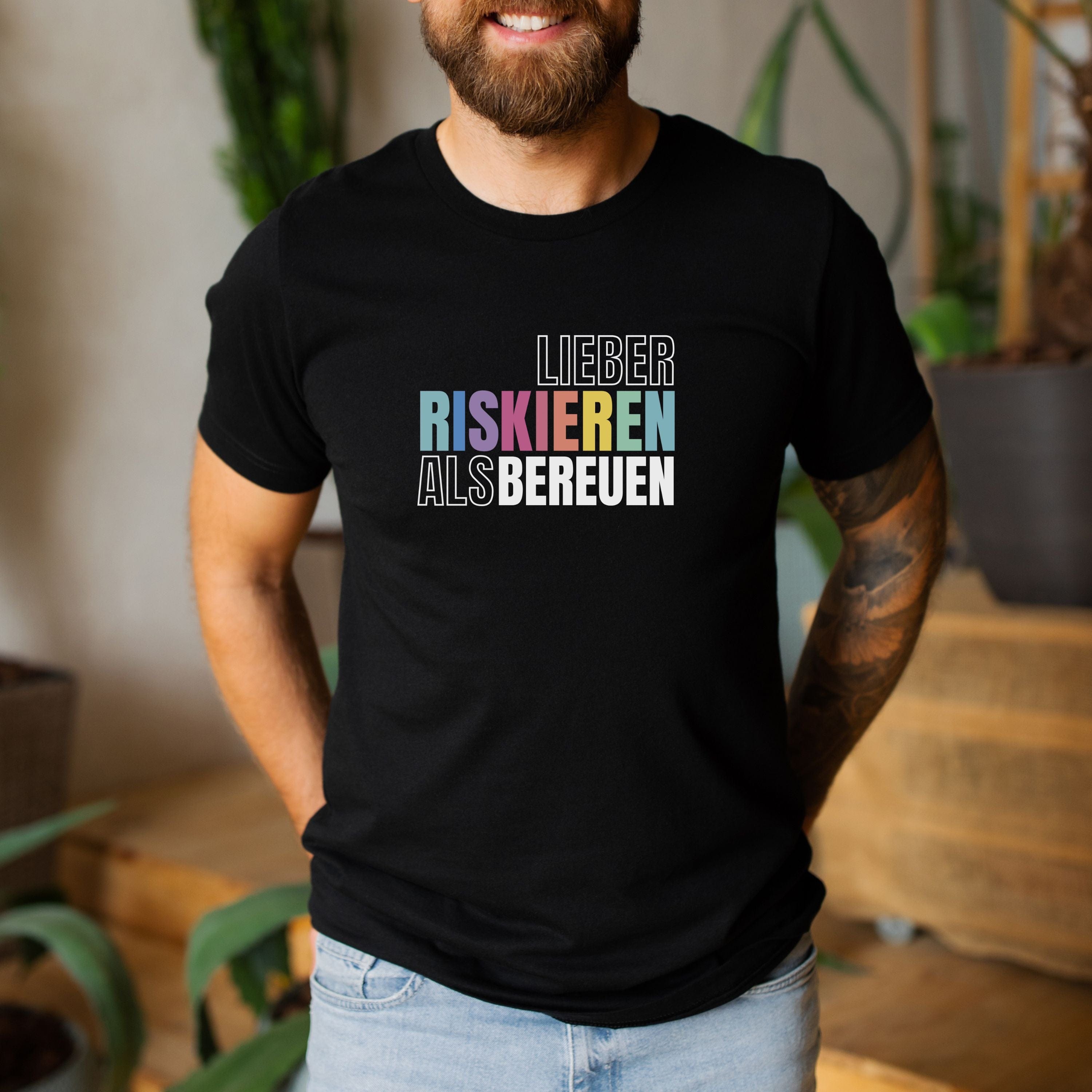 moteevation Lieber riskieren als bereuen - Bio Unisex T-Shirt