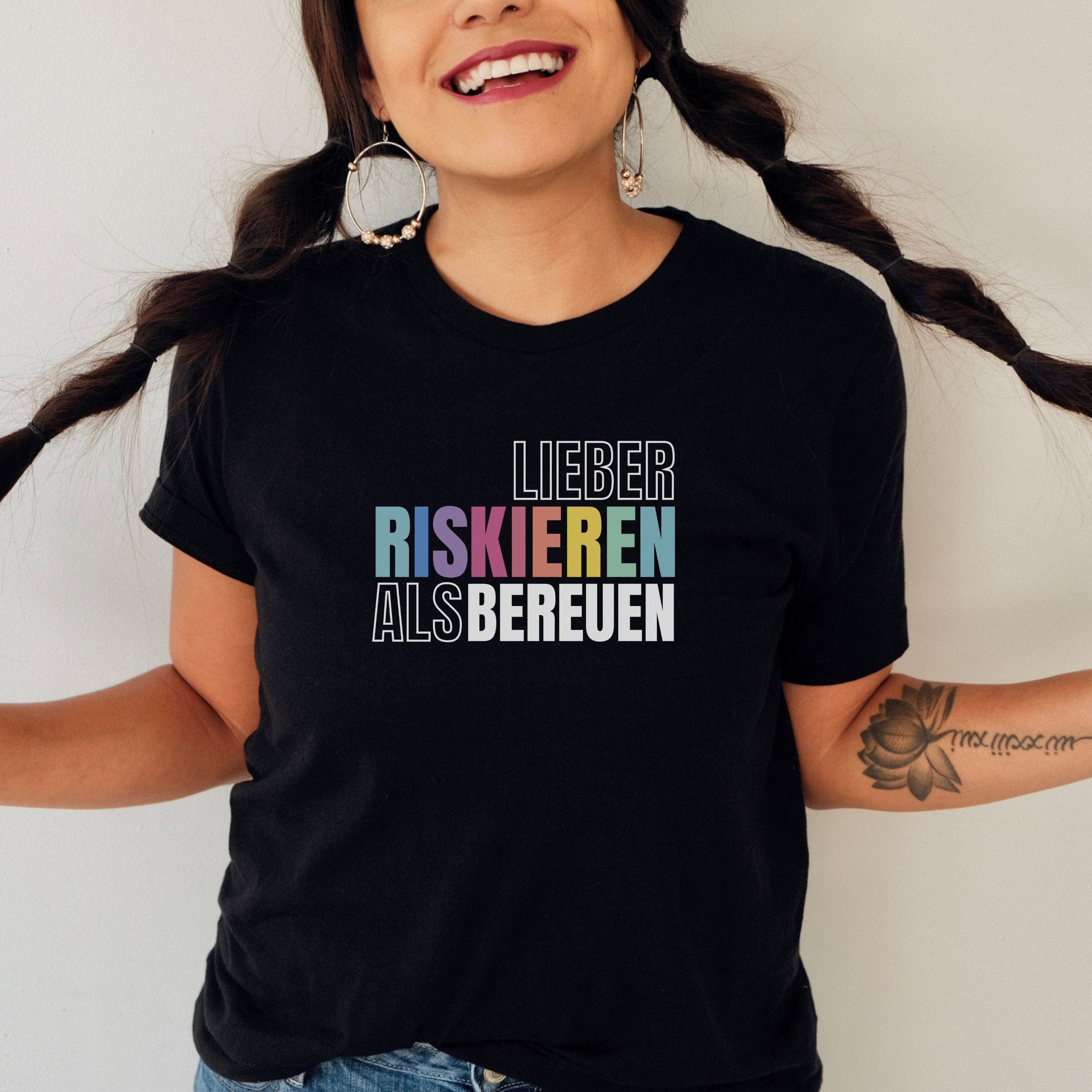 moteevation Lieber riskieren als bereuen - Bio Unisex T-Shirt Black / XS