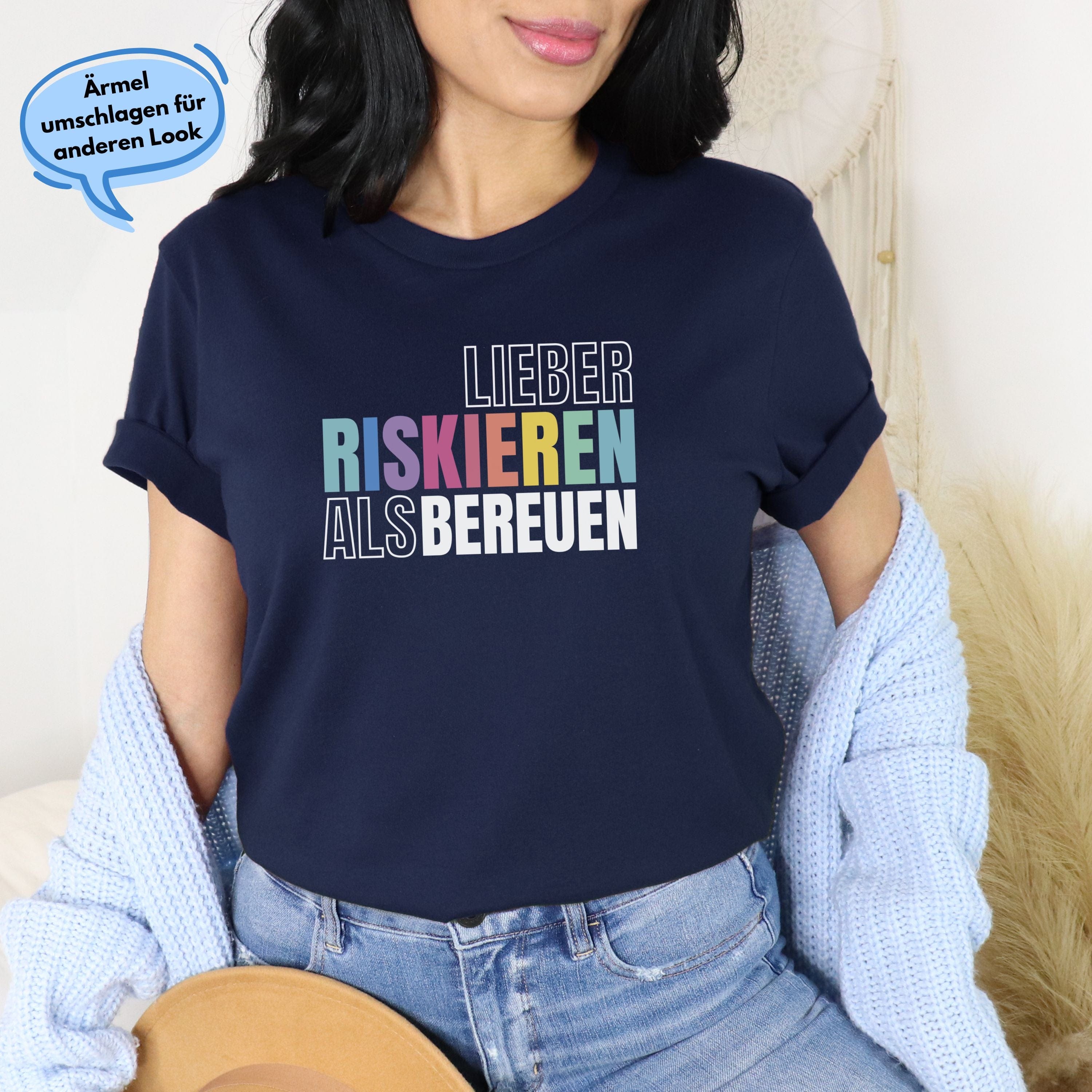 moteevation Lieber riskieren als bereuen - Bio Unisex T-Shirt
