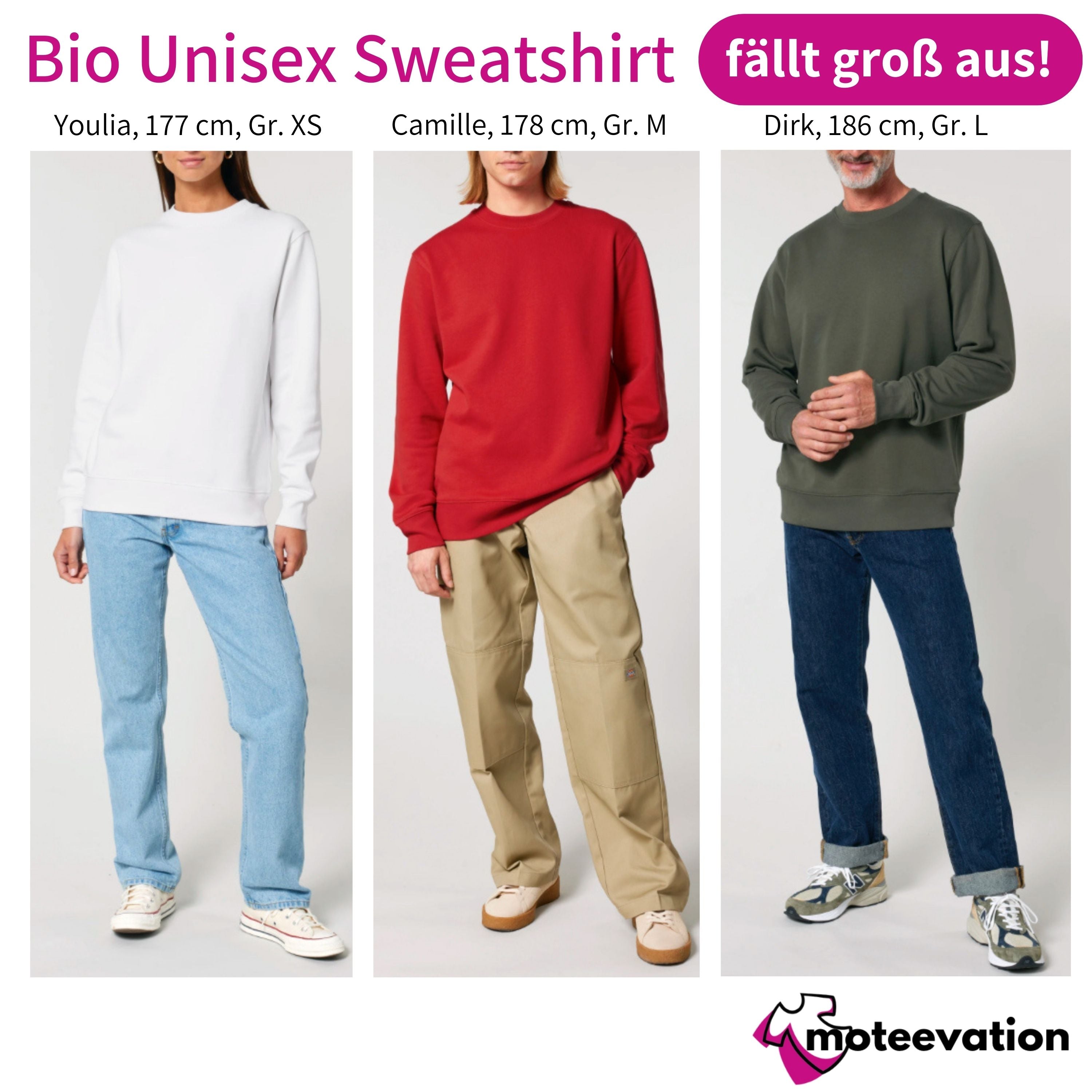 Ich bin hier, das muss heute reichen - Bio Unisex Sweatshirt