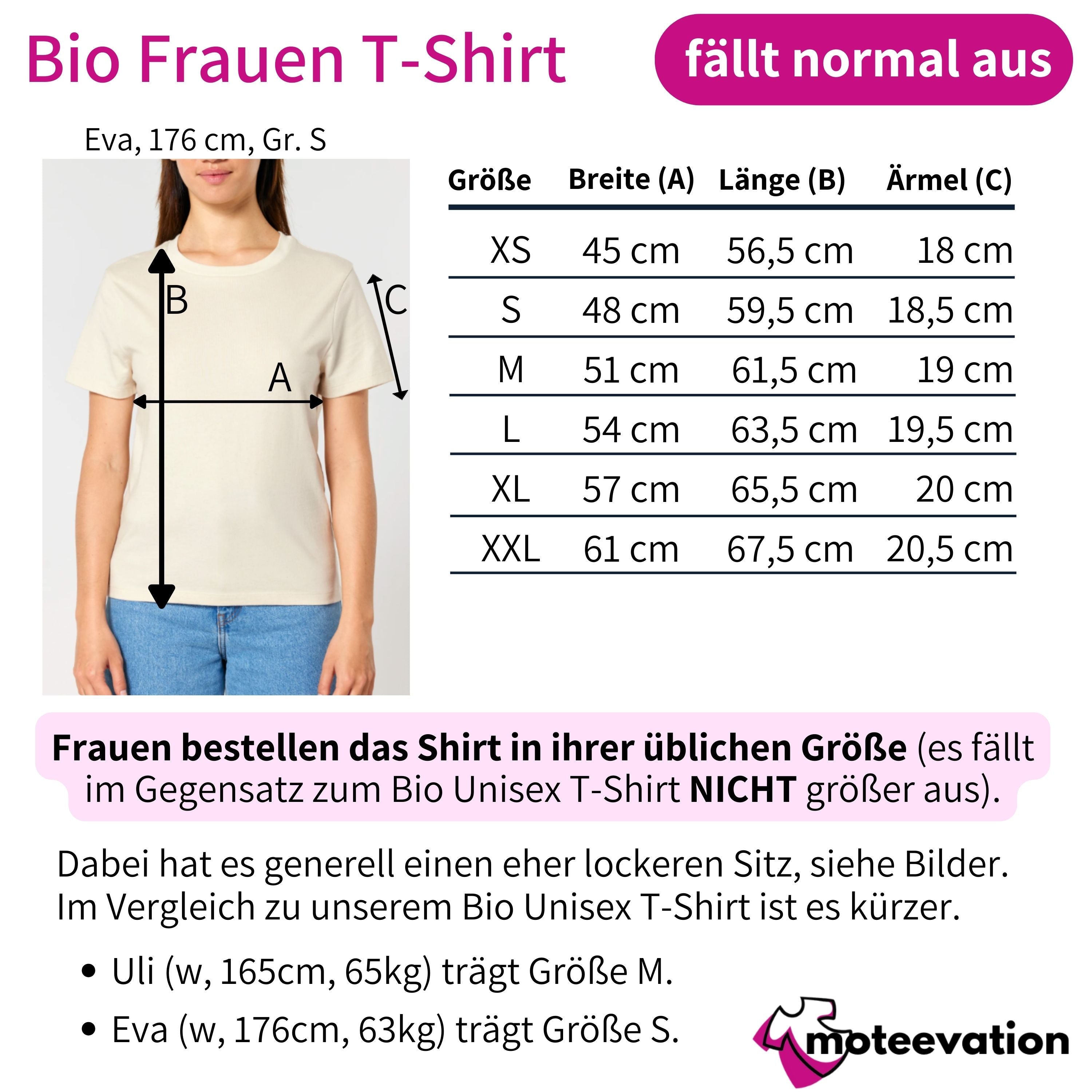 Bin da. Kann losgehen. - Bio Frauen T-Shirt