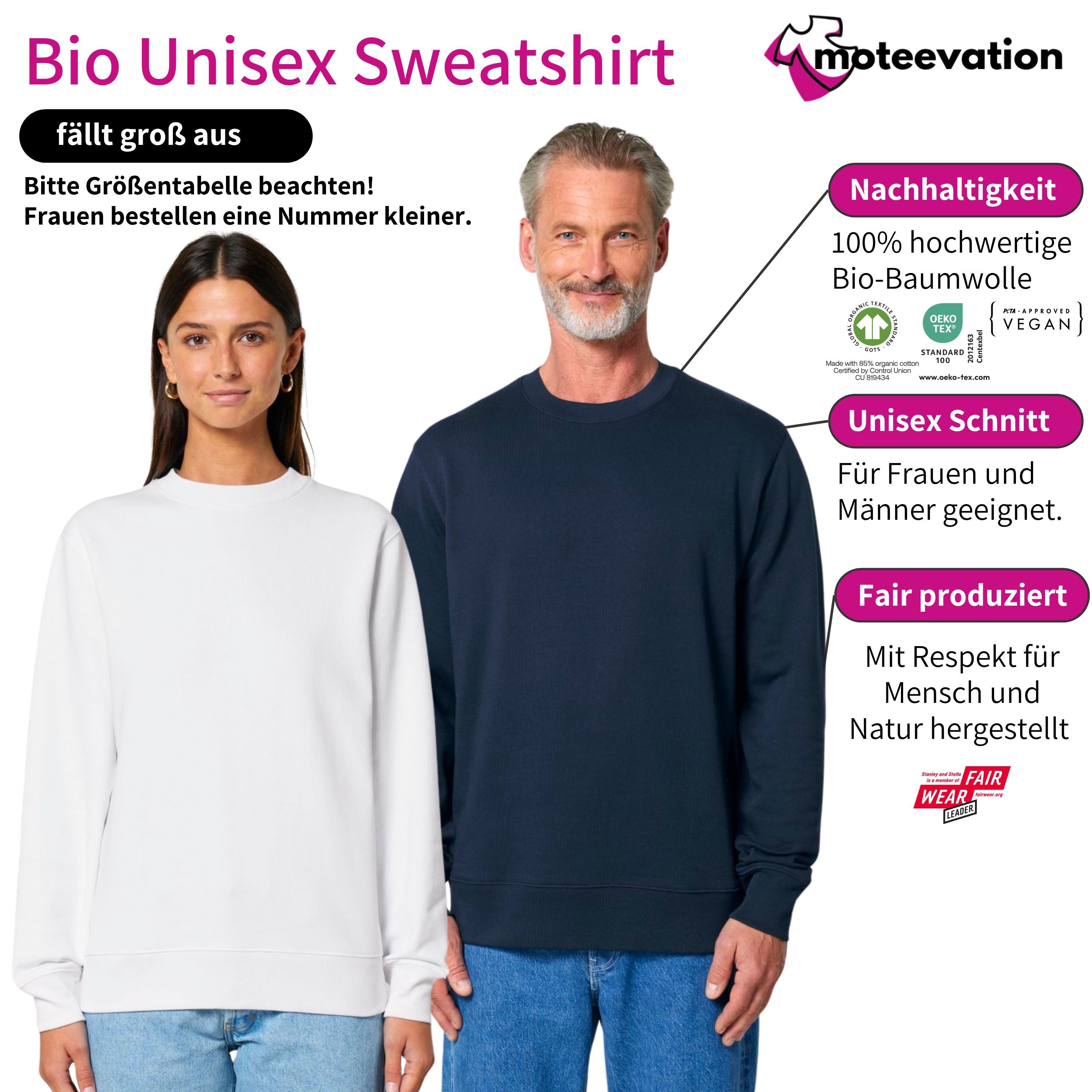 Ich bin hier, das muss heute reichen - Bio Unisex Sweatshirt