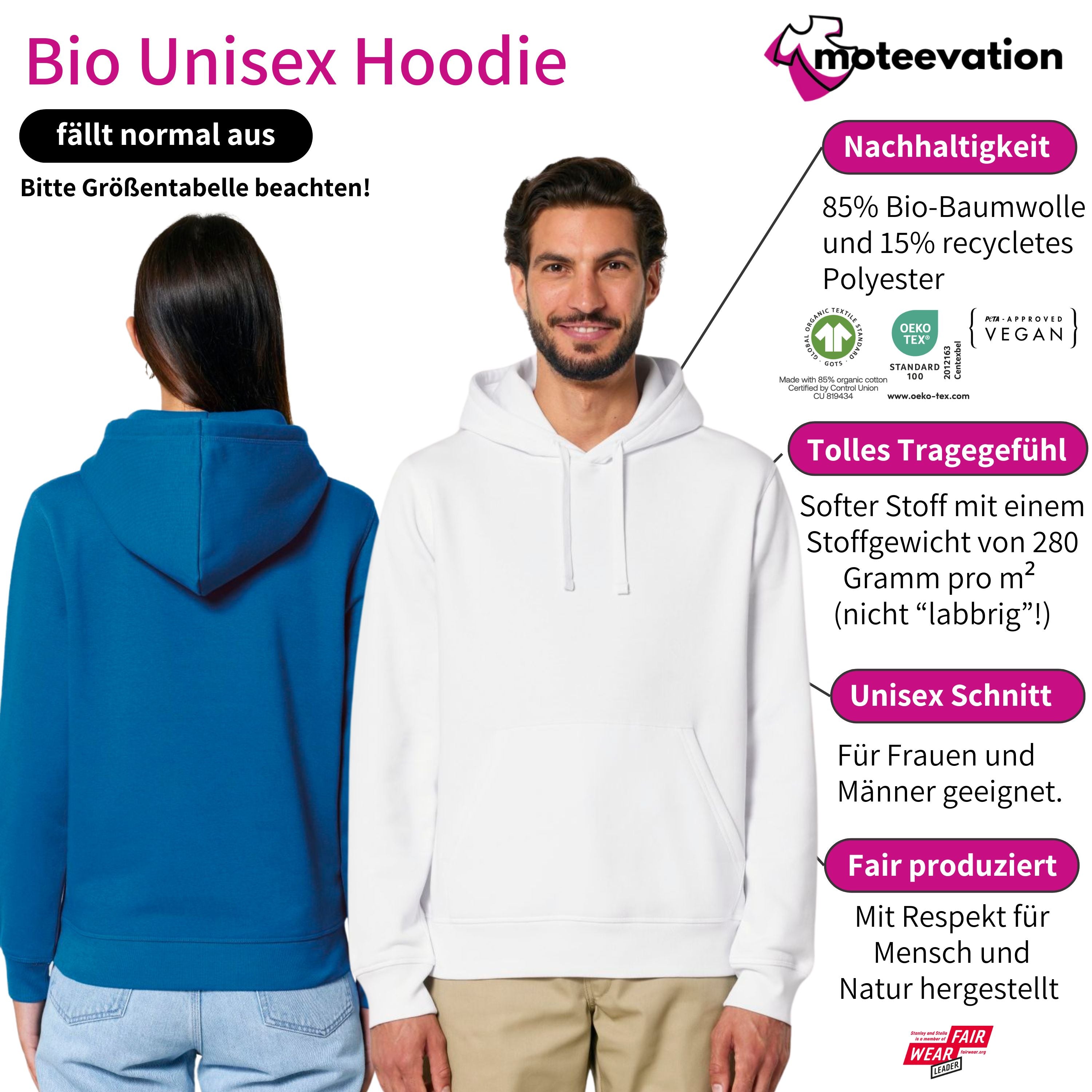 Normal? Nein danke, ich will Magie - Bio Unisex Hoodie