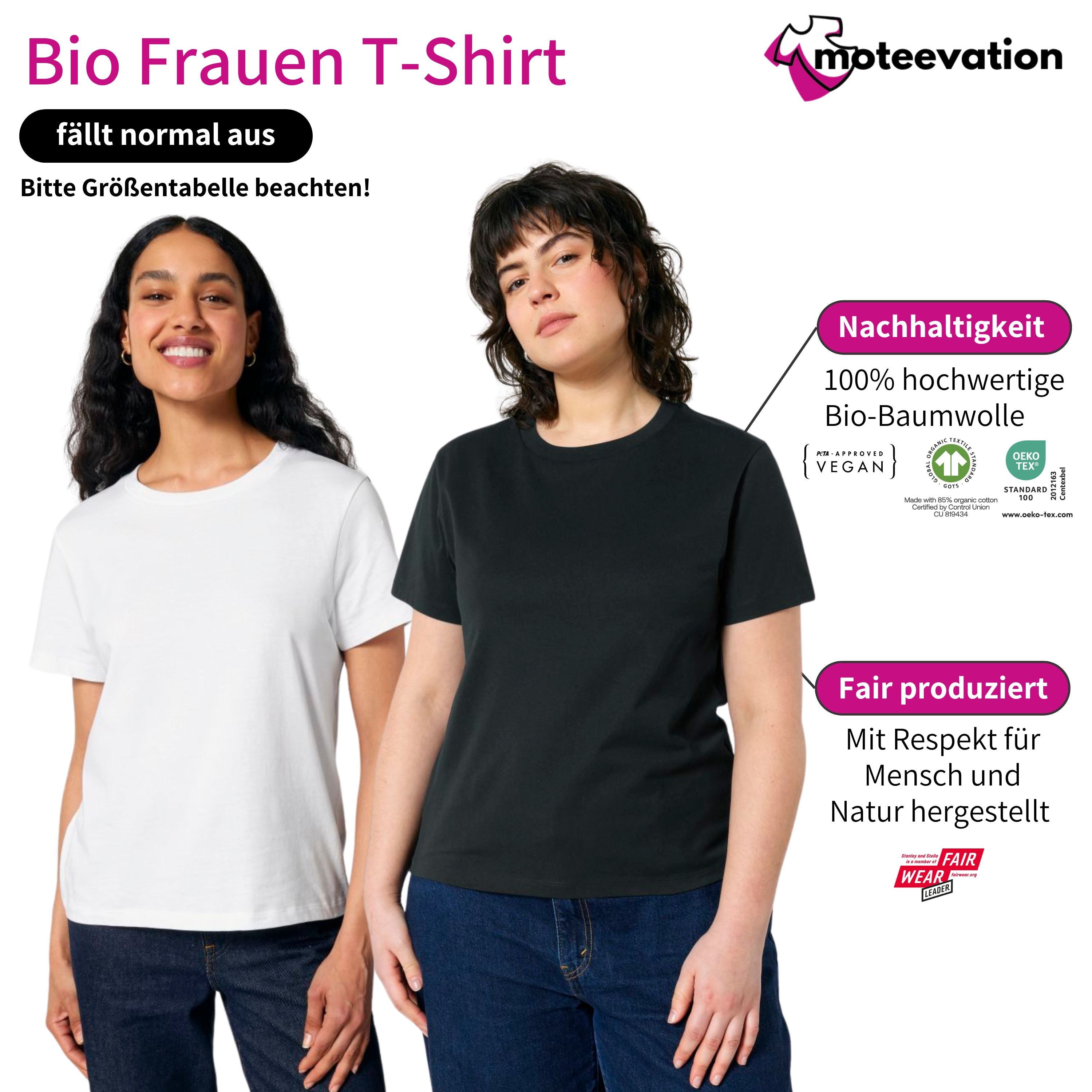 Bin da. Kann losgehen. - Bio Frauen T-Shirt
