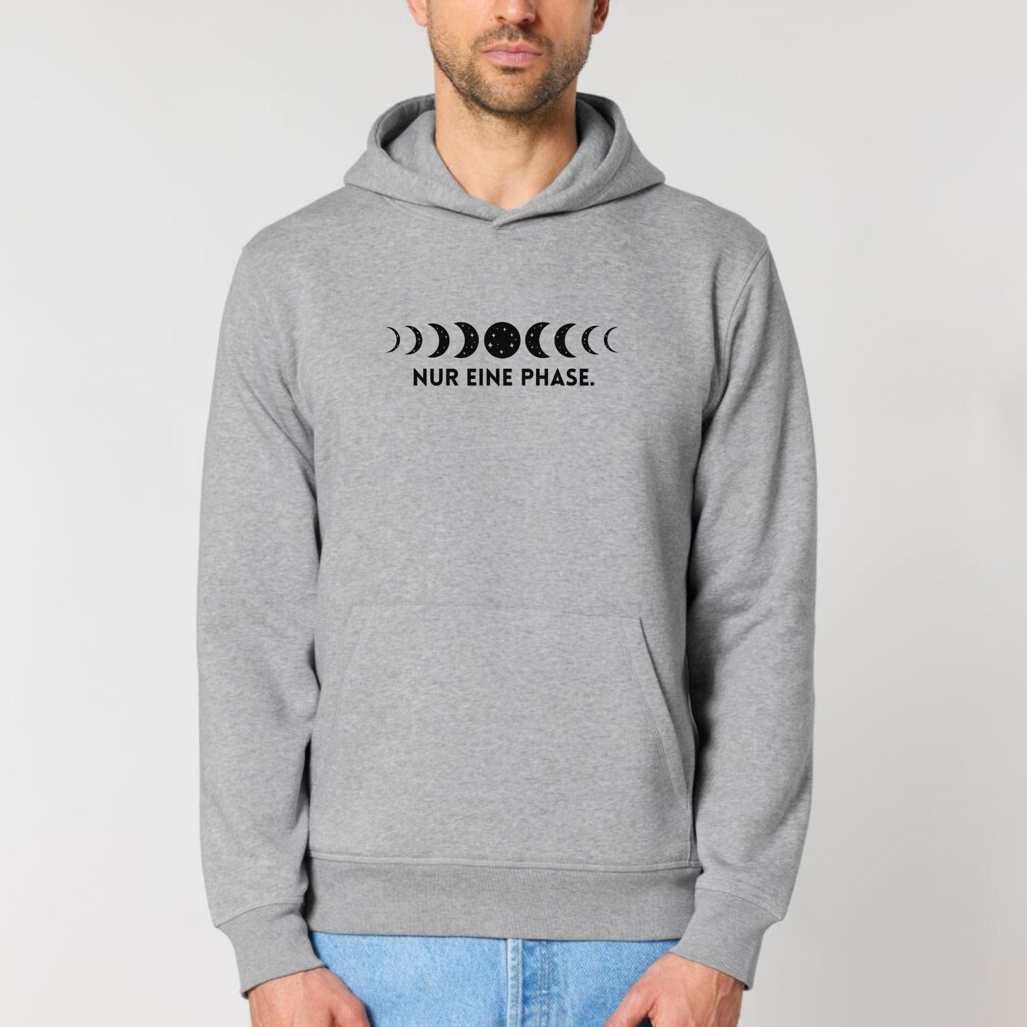moteevation Nur eine Phase - Bio Unisex Hoodie Heather Grey / M