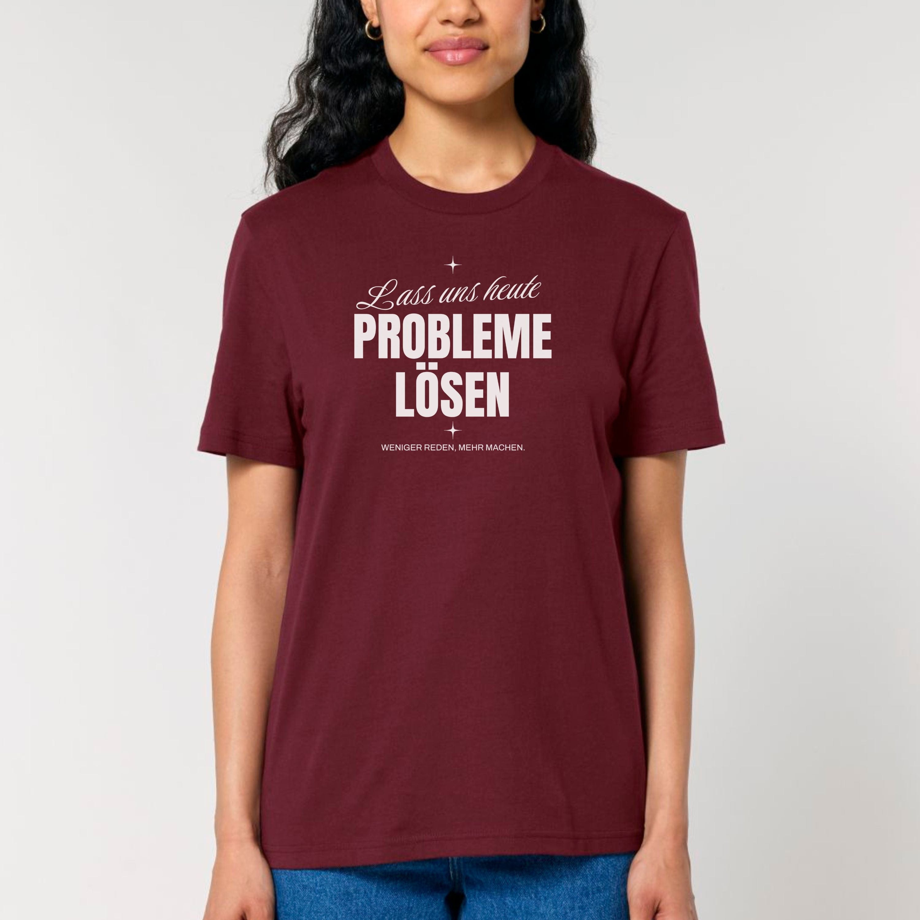 moteevation Probleme lösen - Bio Unisex T-Shirt Burgundy / XS