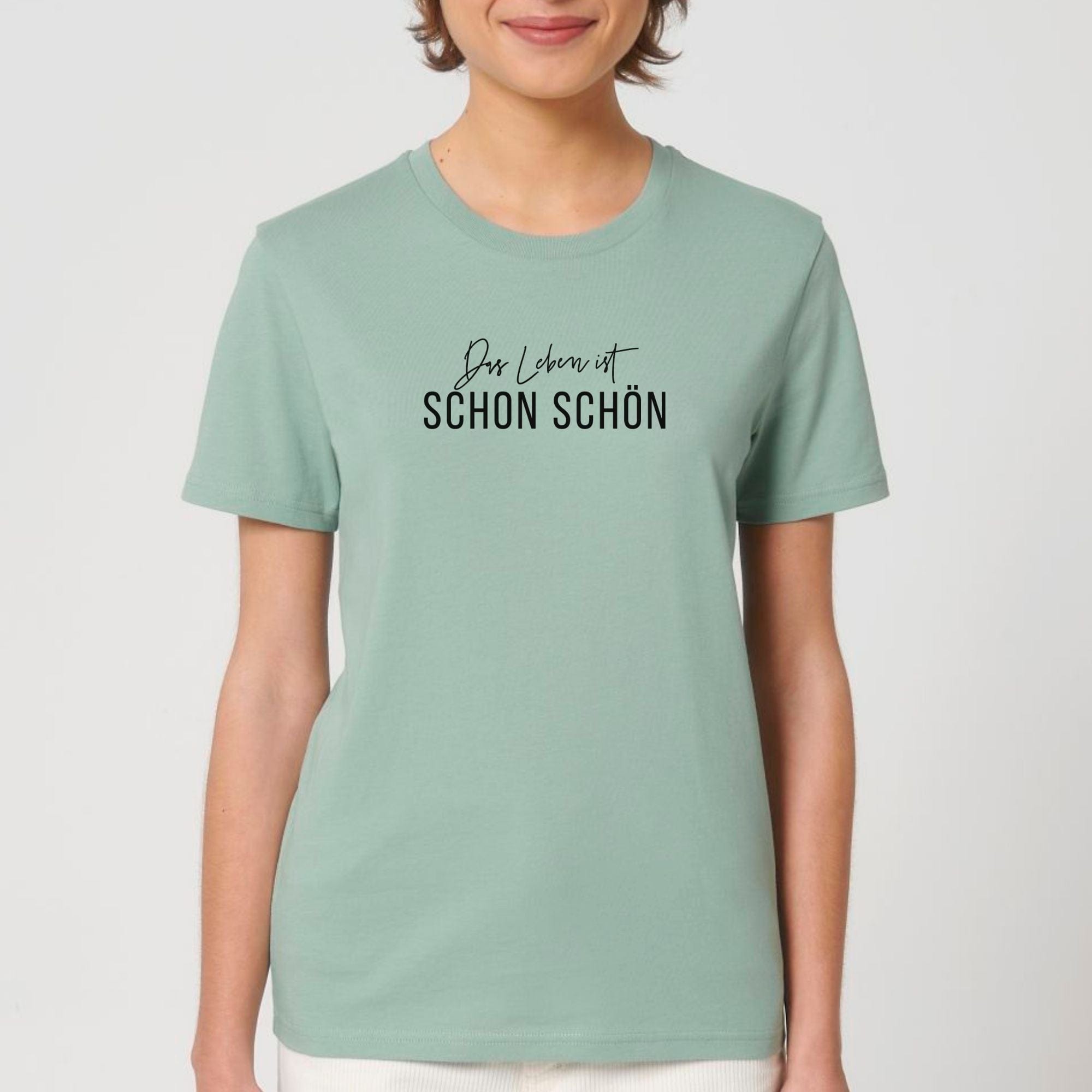 moteevation Das Leben ist schon schön - Bio Unisex T-Shirt Aloe / S