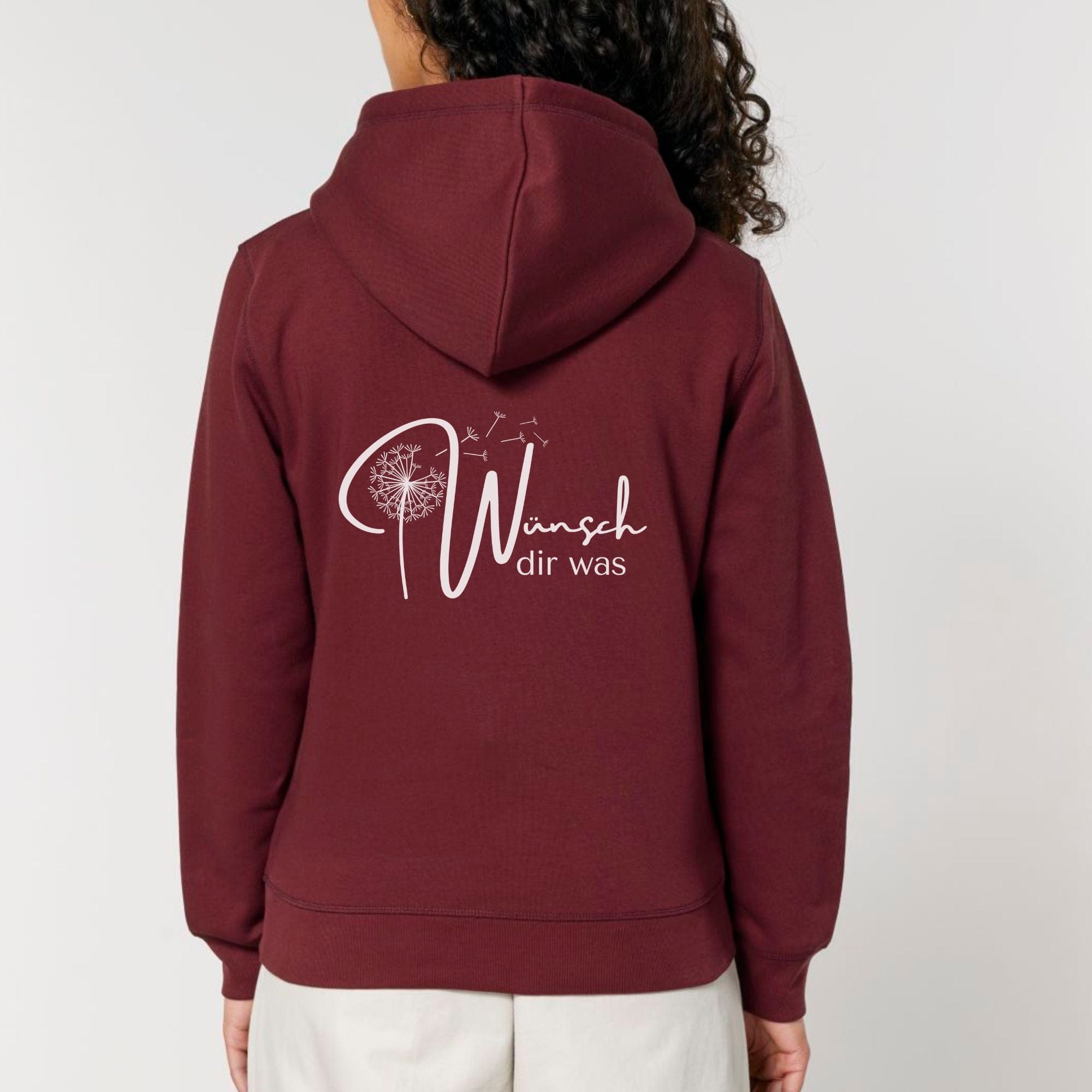 moteevation Wünsch dir was - Bio Unisex Hoodie Burgundy / XS
