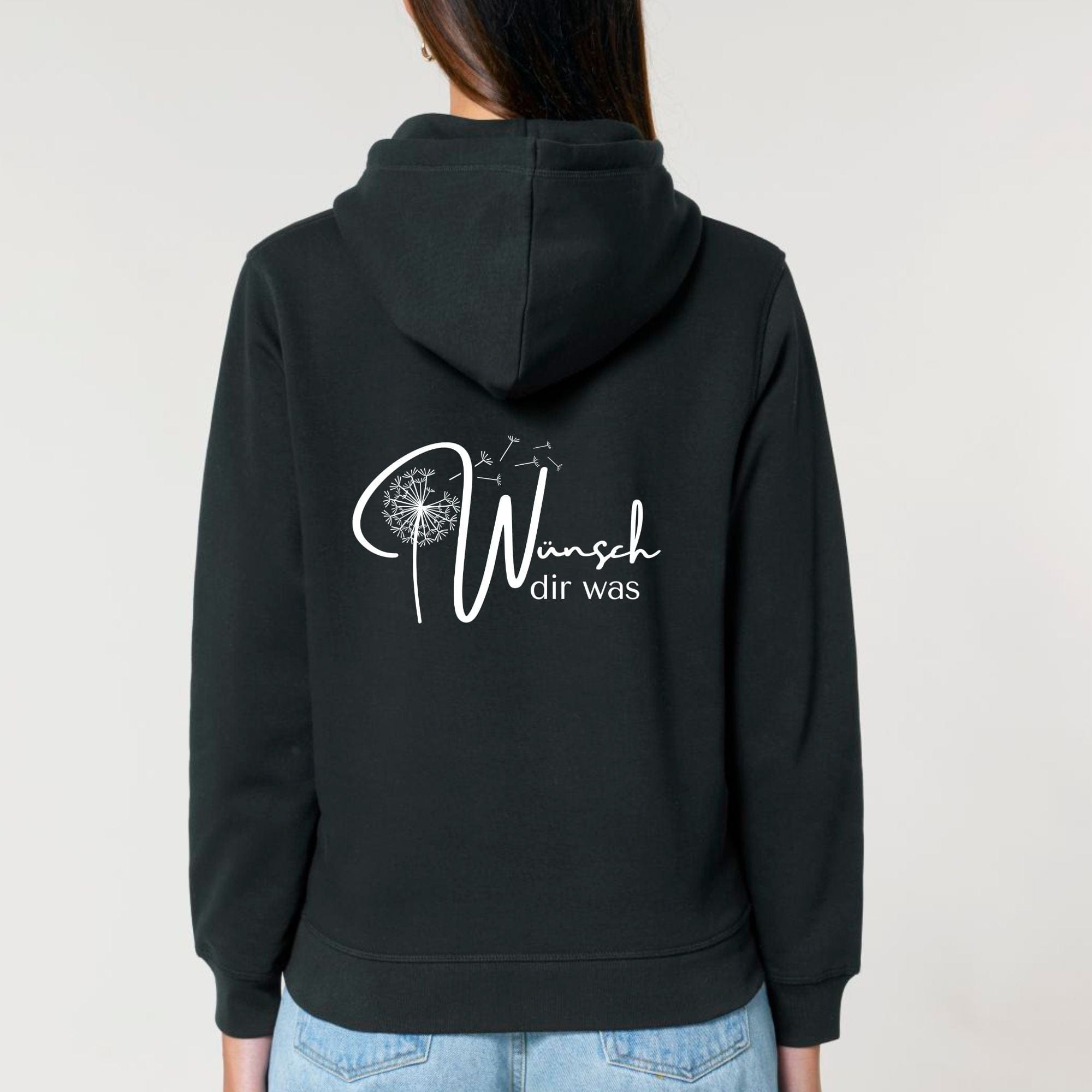 moteevation Wünsch dir was - Bio Unisex Hoodie Schwarz / XS