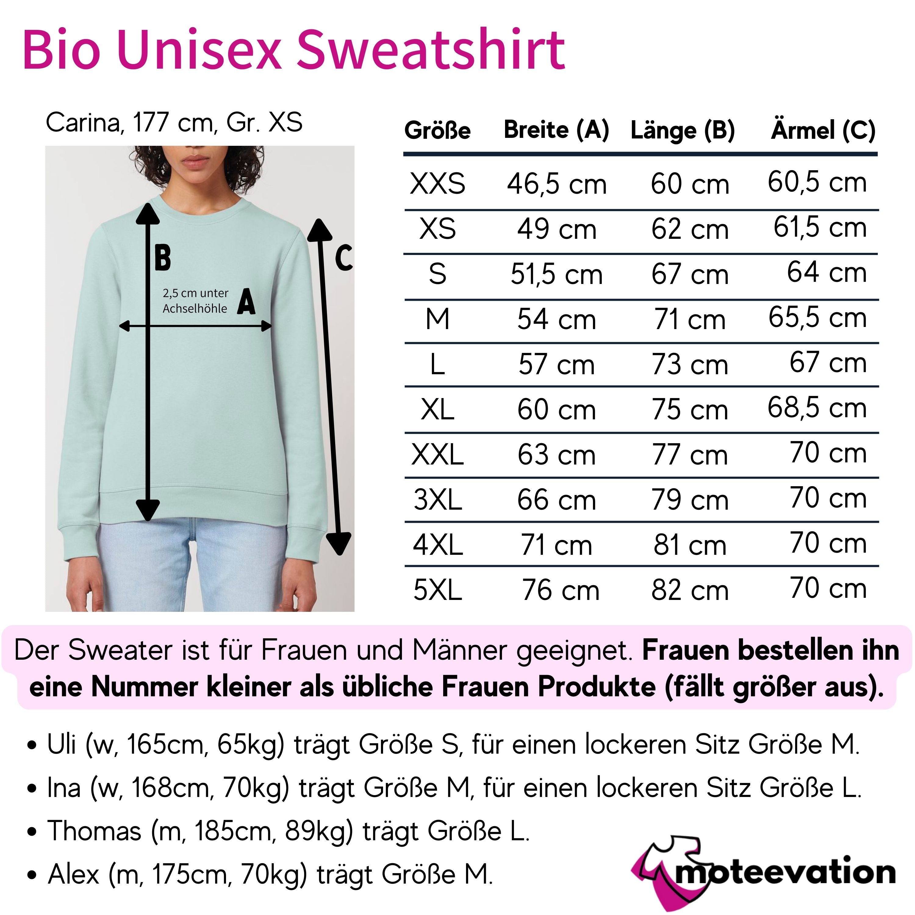 Weniger jammern - Bio Unisex Sweatshirt