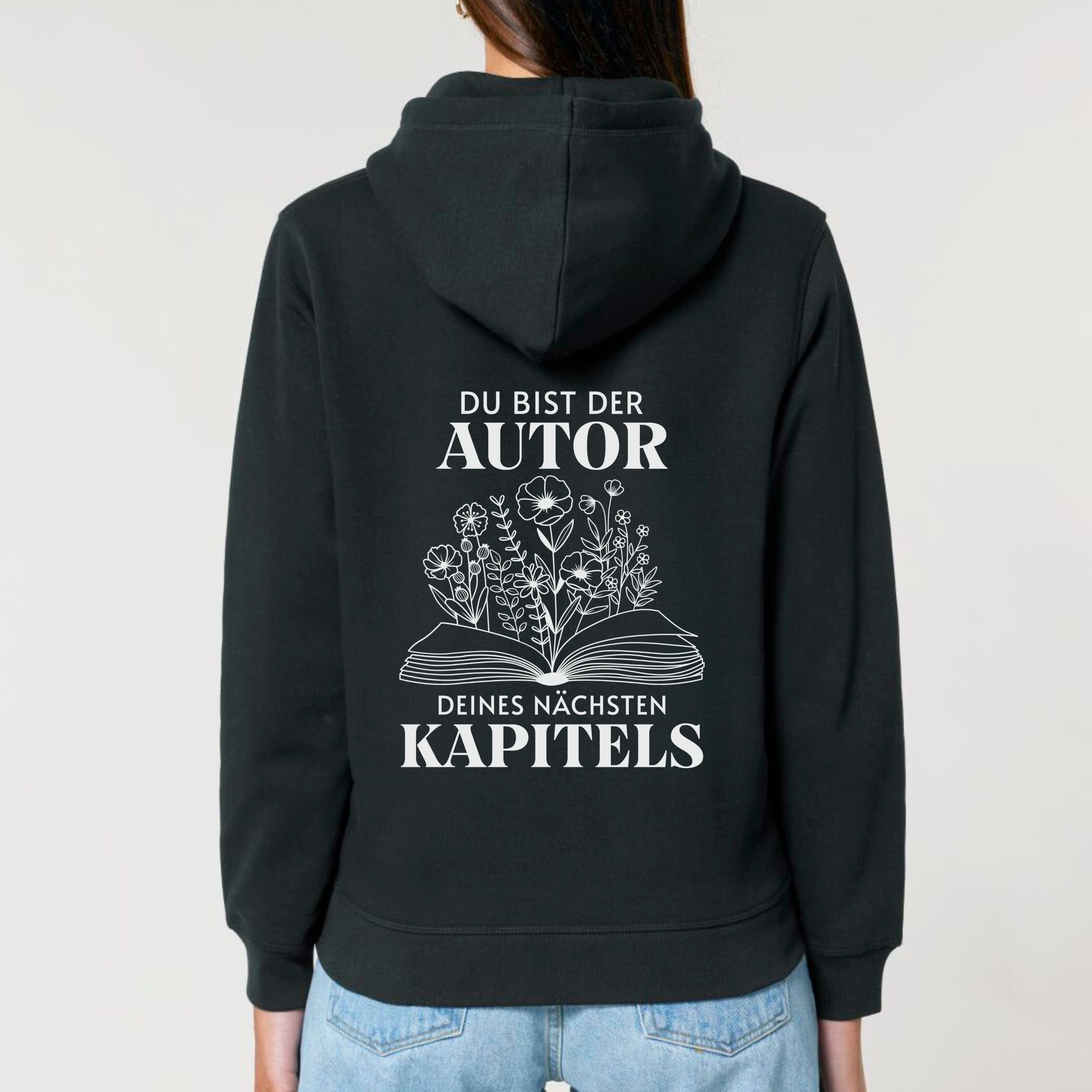 moteevation  Du bist der Autor deines nächsten Kapitels - Bio Unisex Hoodie Black / XS