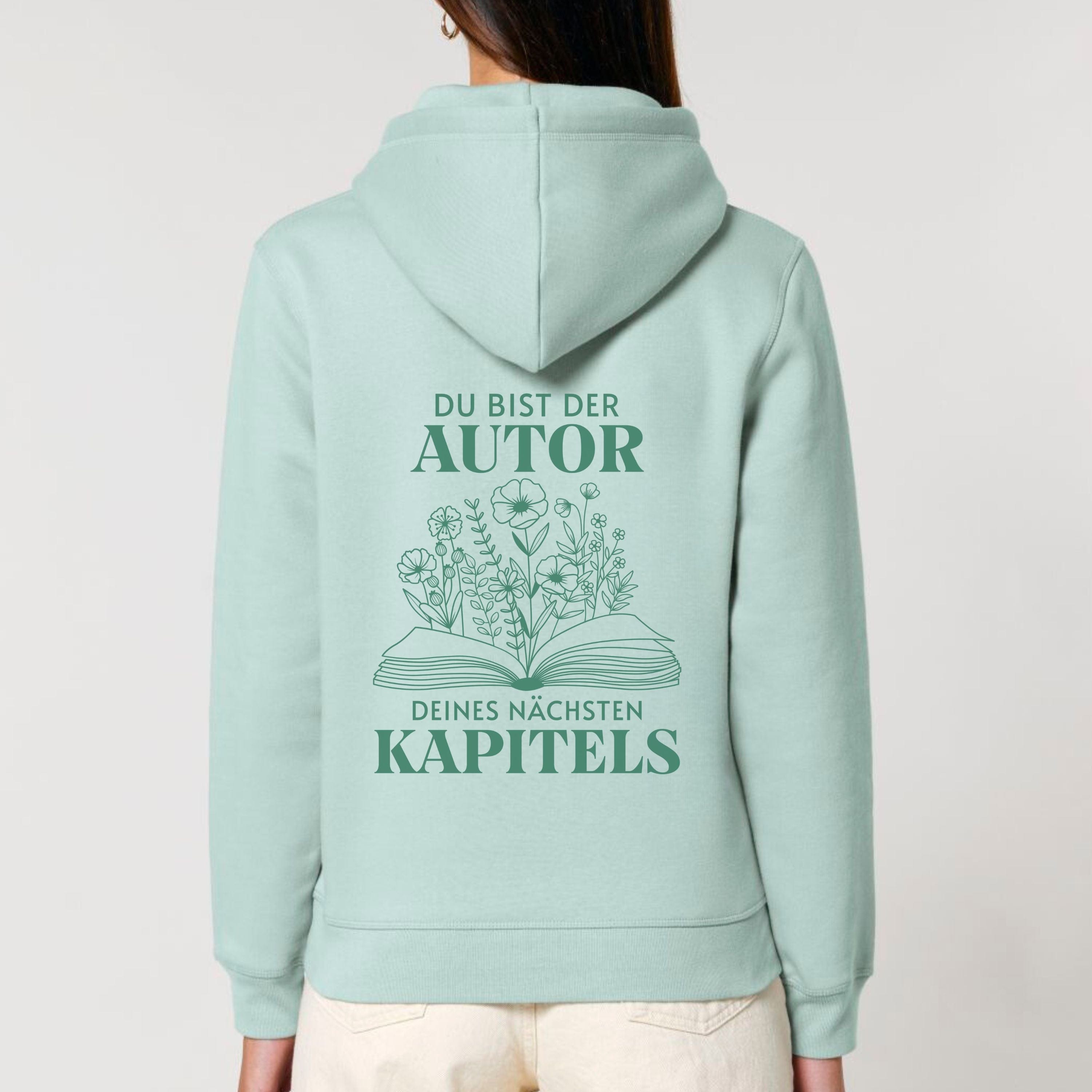 moteevation  Du bist der Autor deines nächsten Kapitels - Bio Unisex Hoodie Caribbean Blue / XS