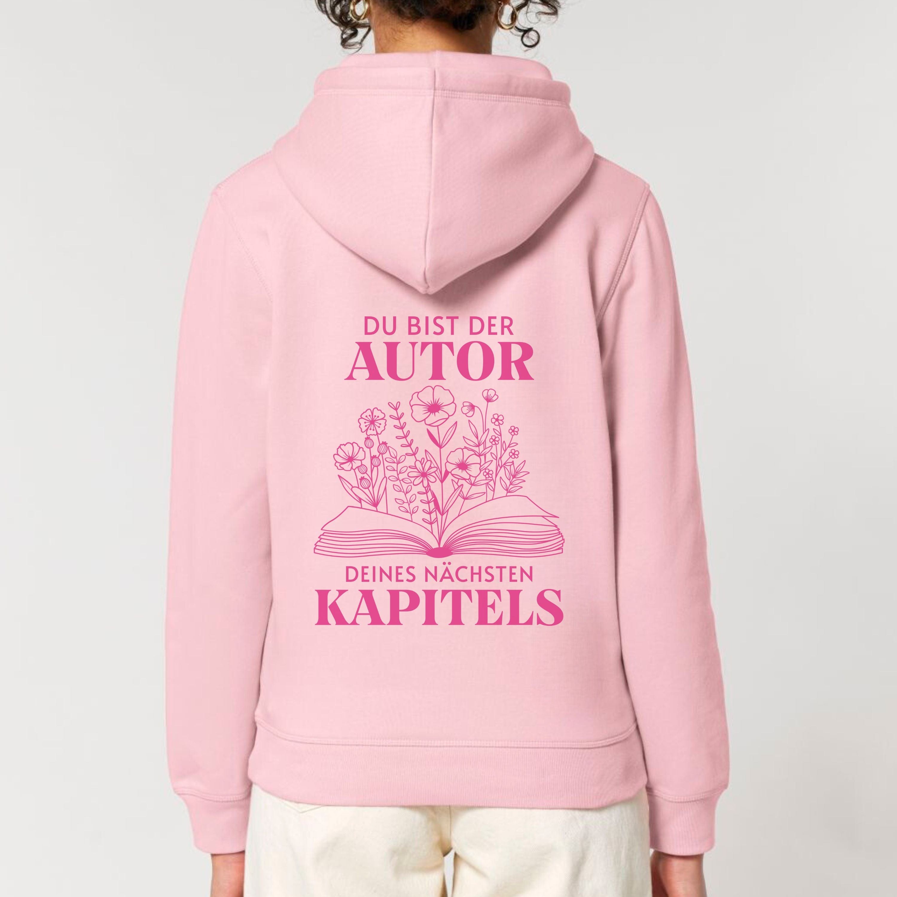 moteevation  Du bist der Autor deines nächsten Kapitels - Bio Unisex Hoodie Cotton Pink / XS