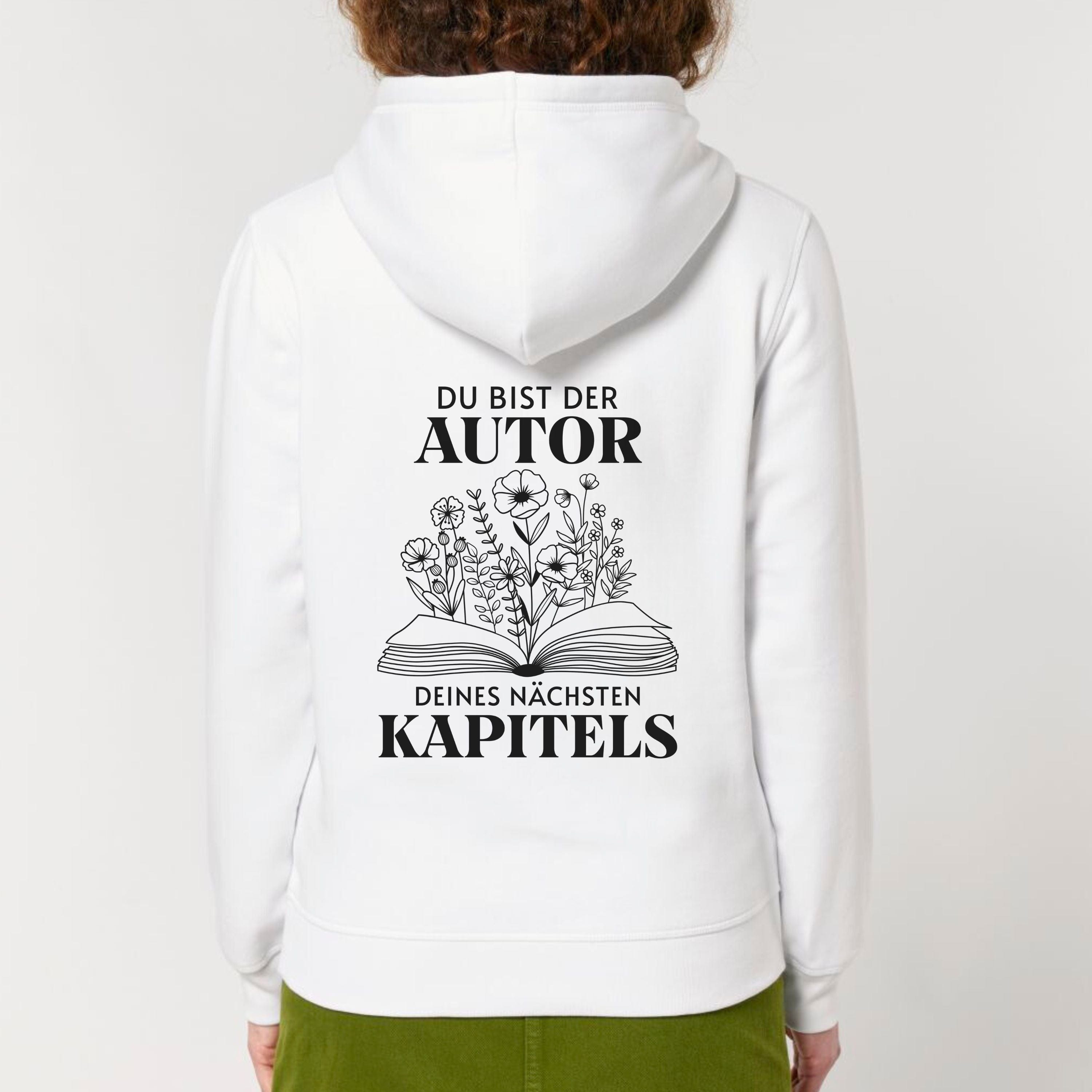 moteevation  Du bist der Autor deines nächsten Kapitels - Bio Unisex Hoodie White / XS