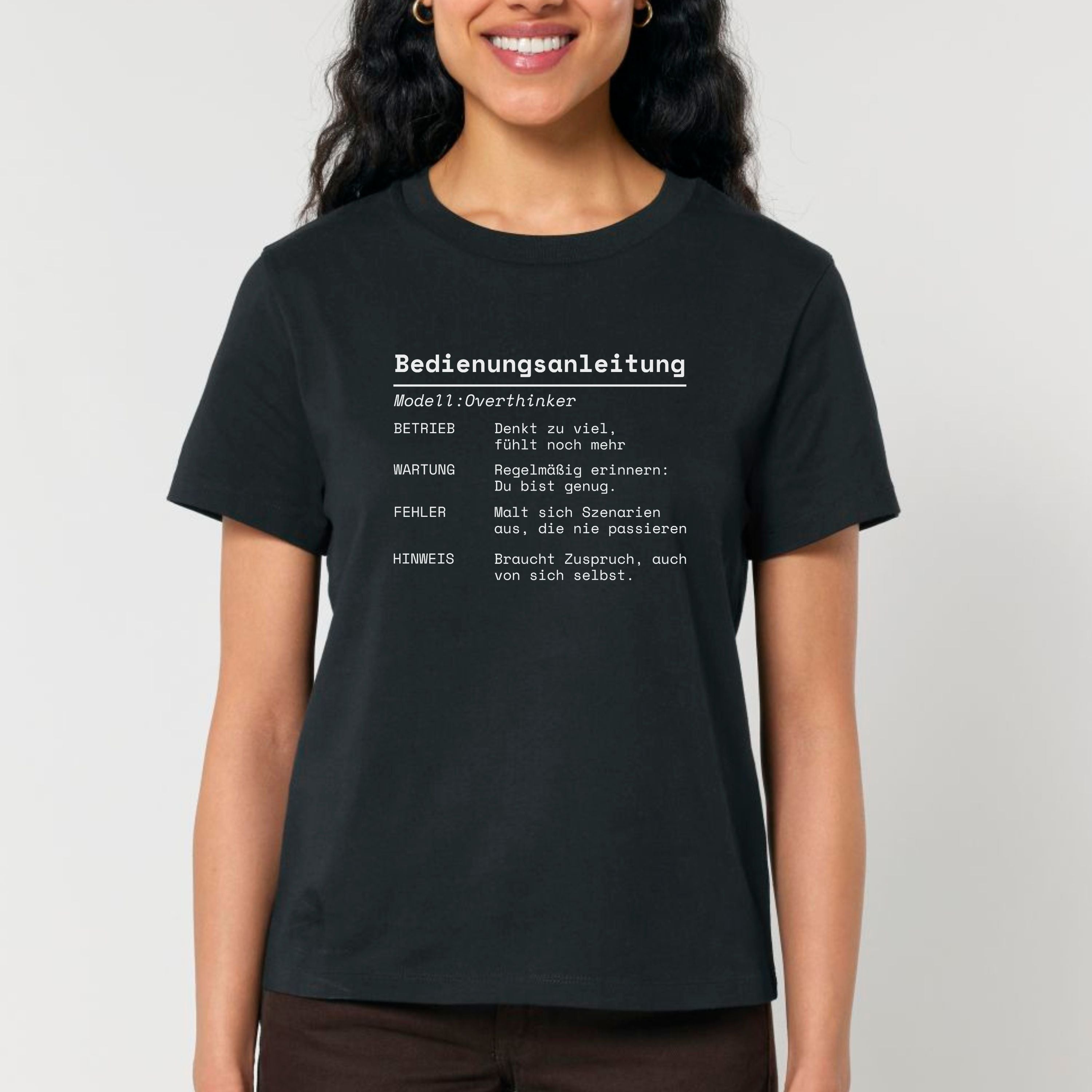 Bedienungsanleitung Overthinker - Bio Frauen T-Shirt