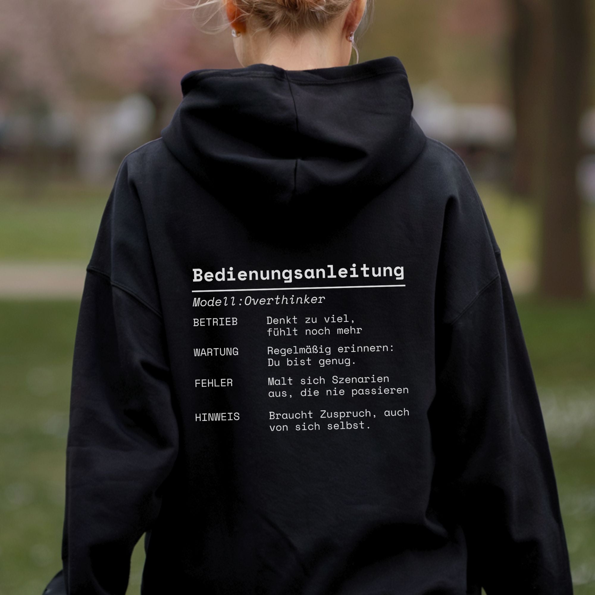 Bedienungsanleitung Overthinker - Bio Unisex Hoodie