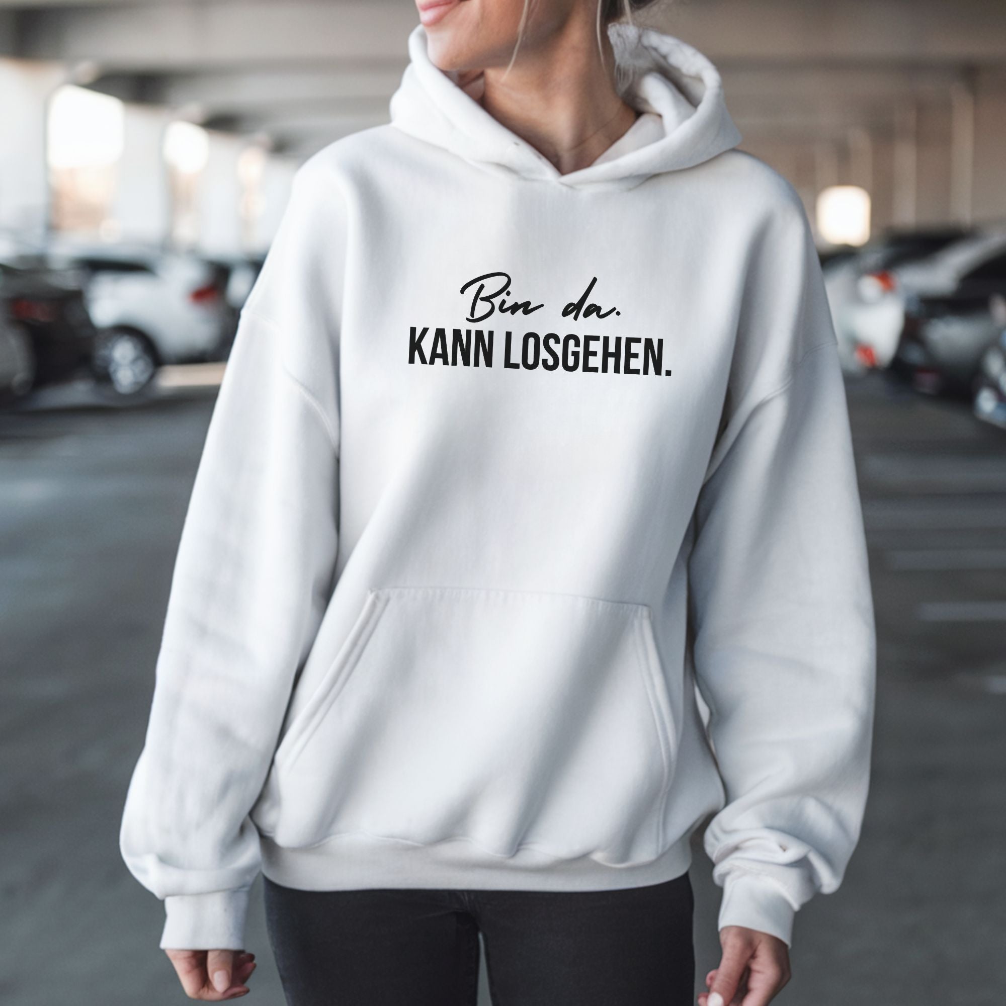 Bin da. Kann losgehen. - Bio Unisex Hoodie