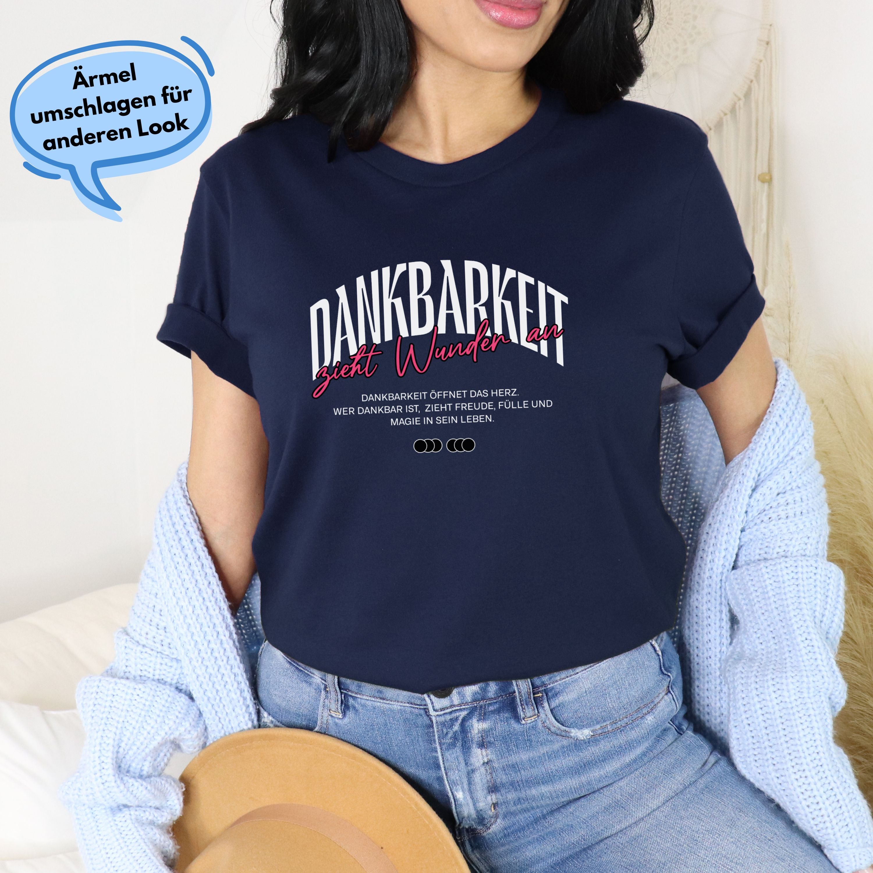 Dankbarkeit zieht Wunder an - Bio Unisex T-Shirt