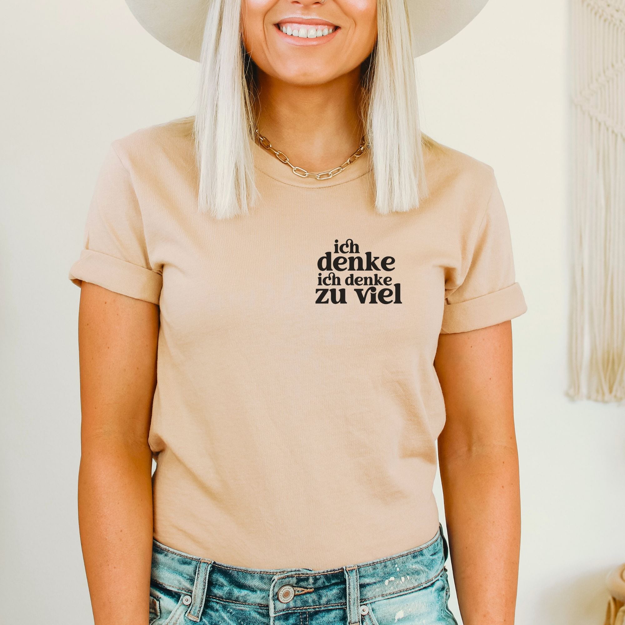 Ich denke ich denke zu viel - Bio Unisex T-Shirt