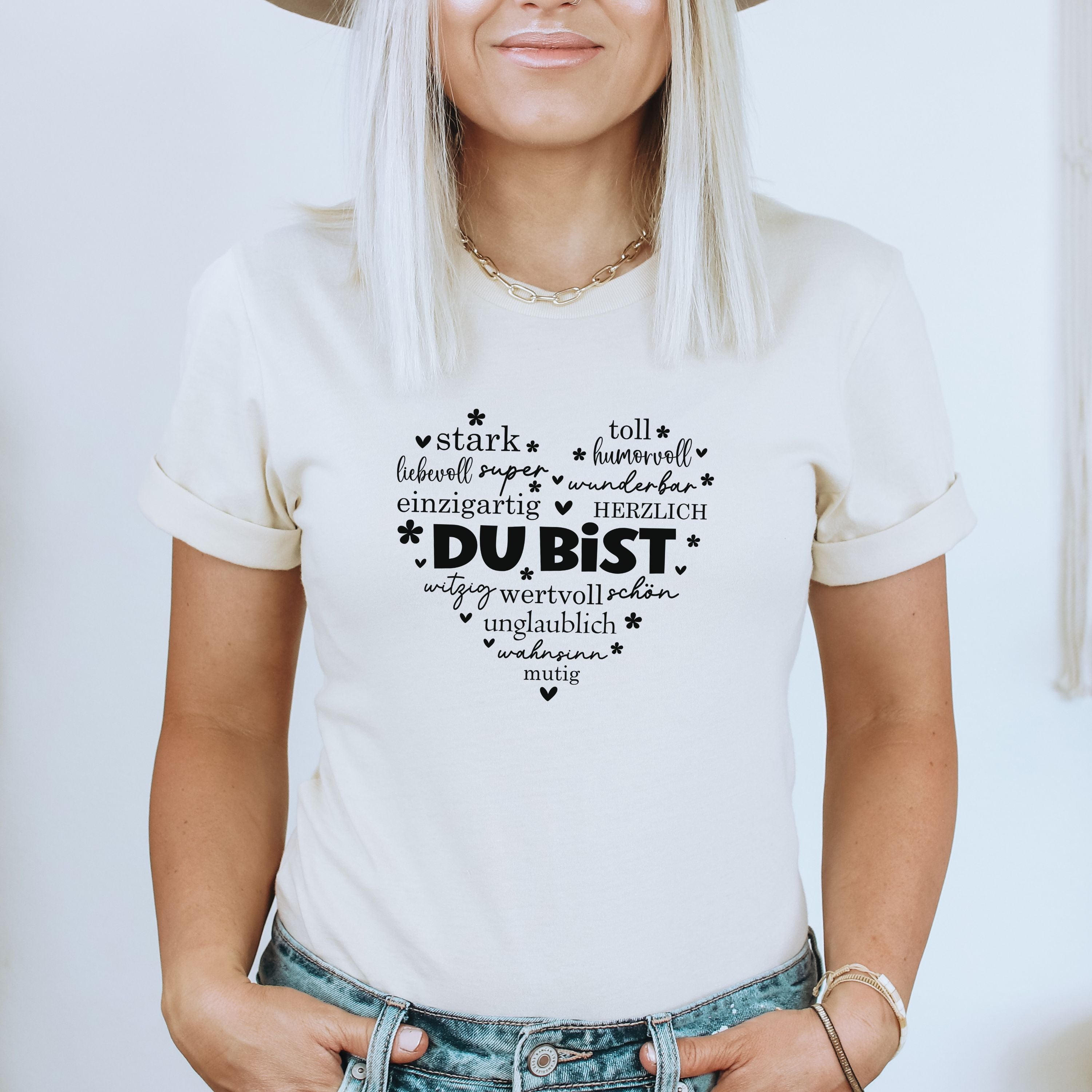 Du bist (Herz) - Bio Unisex T-Shirt