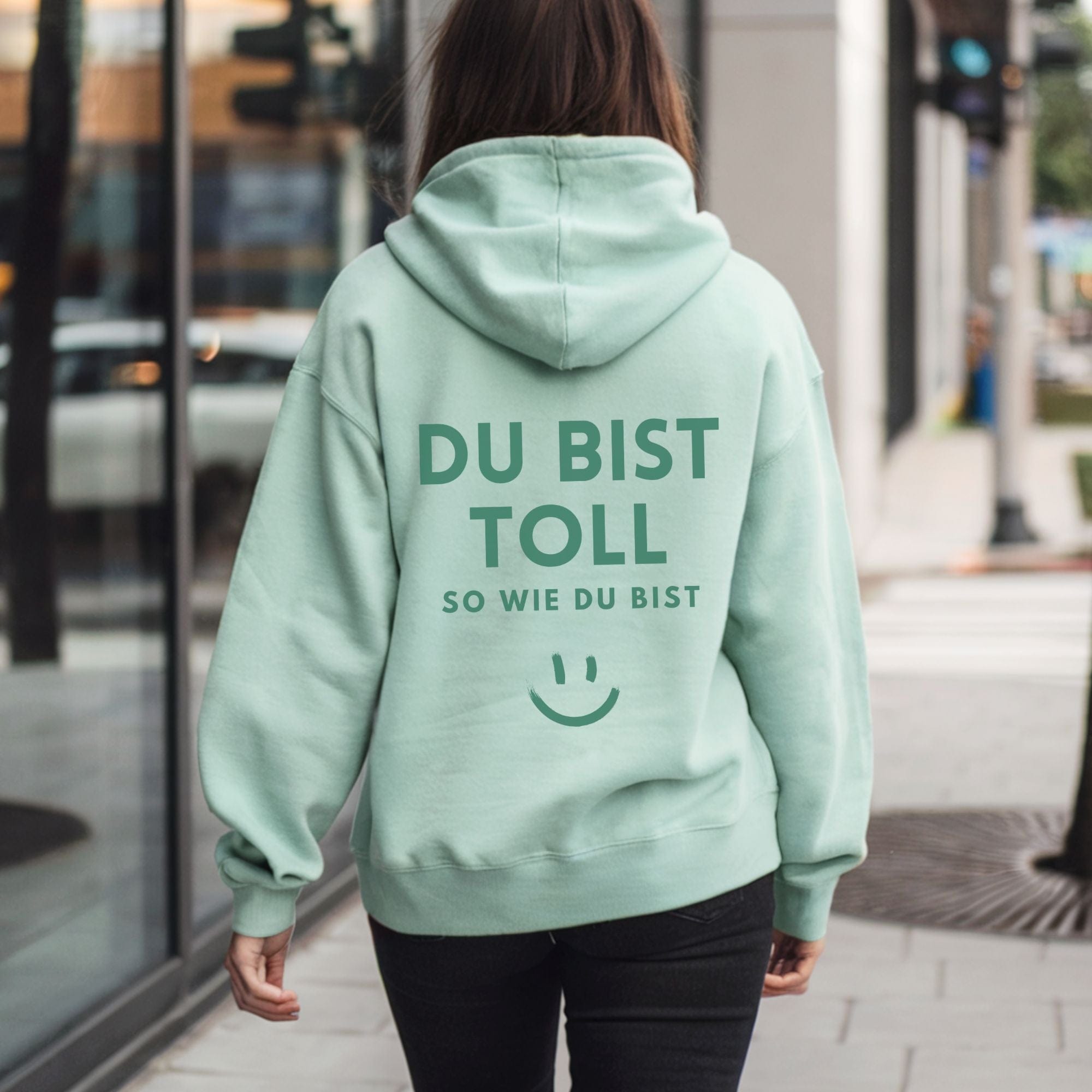 moteevation  Du bist toll (monochrom) - Bio Unisex Hoodie