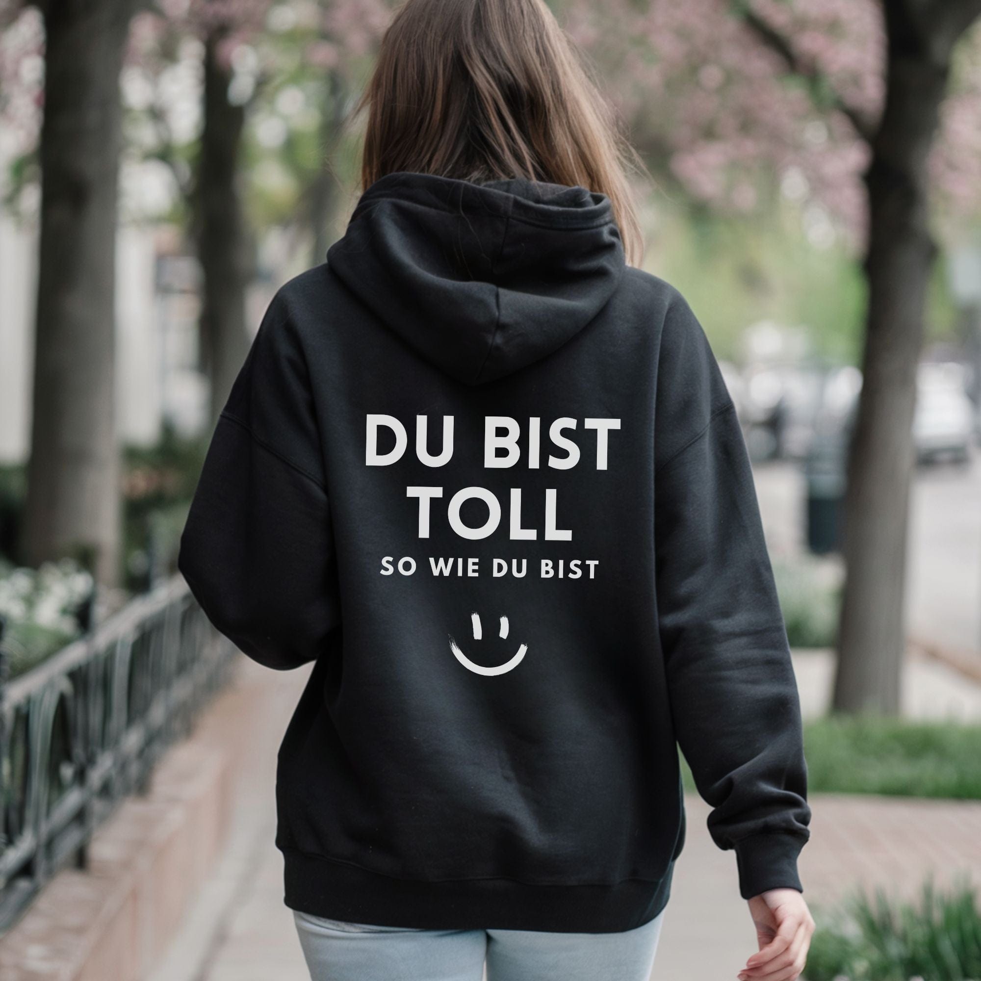 moteevation  Du bist toll - Bio Unisex Hoodie Black / XS