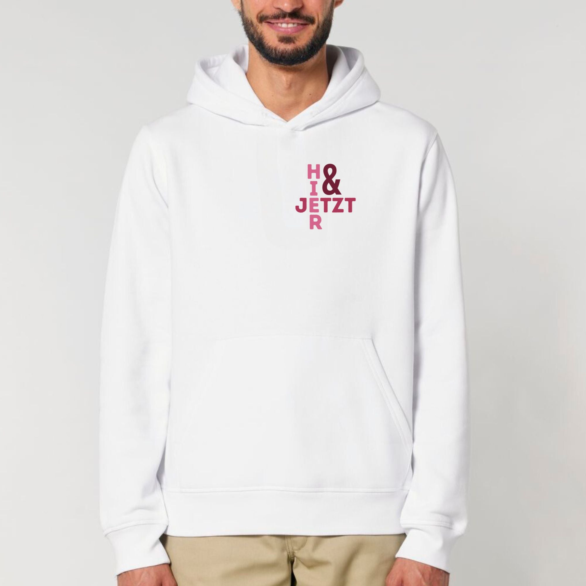 Hier & jetzt - Bio Unisex Hoodie