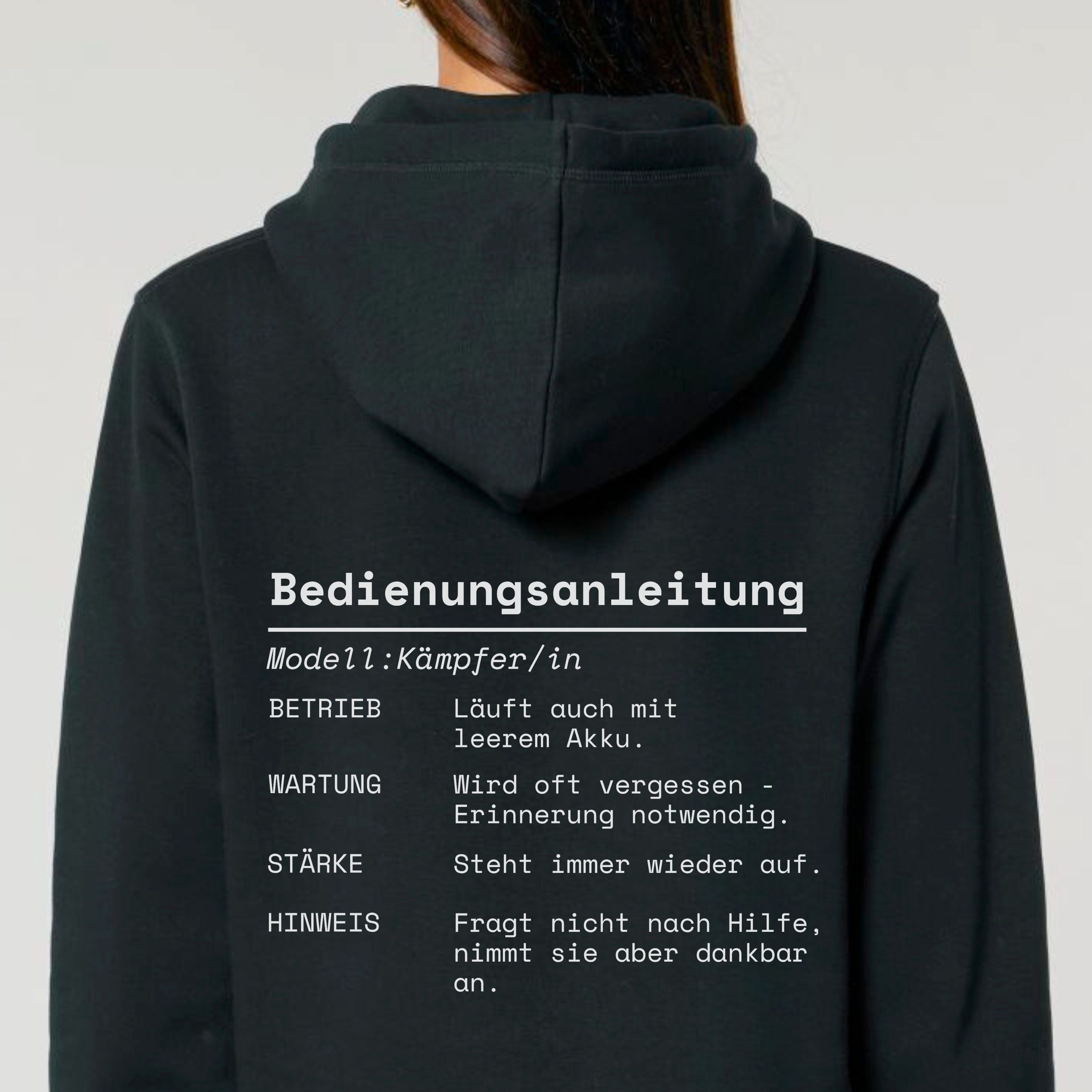 Bedienungsanleitung Kämpferin / Kämpfer - Bio Unisex Hoodie