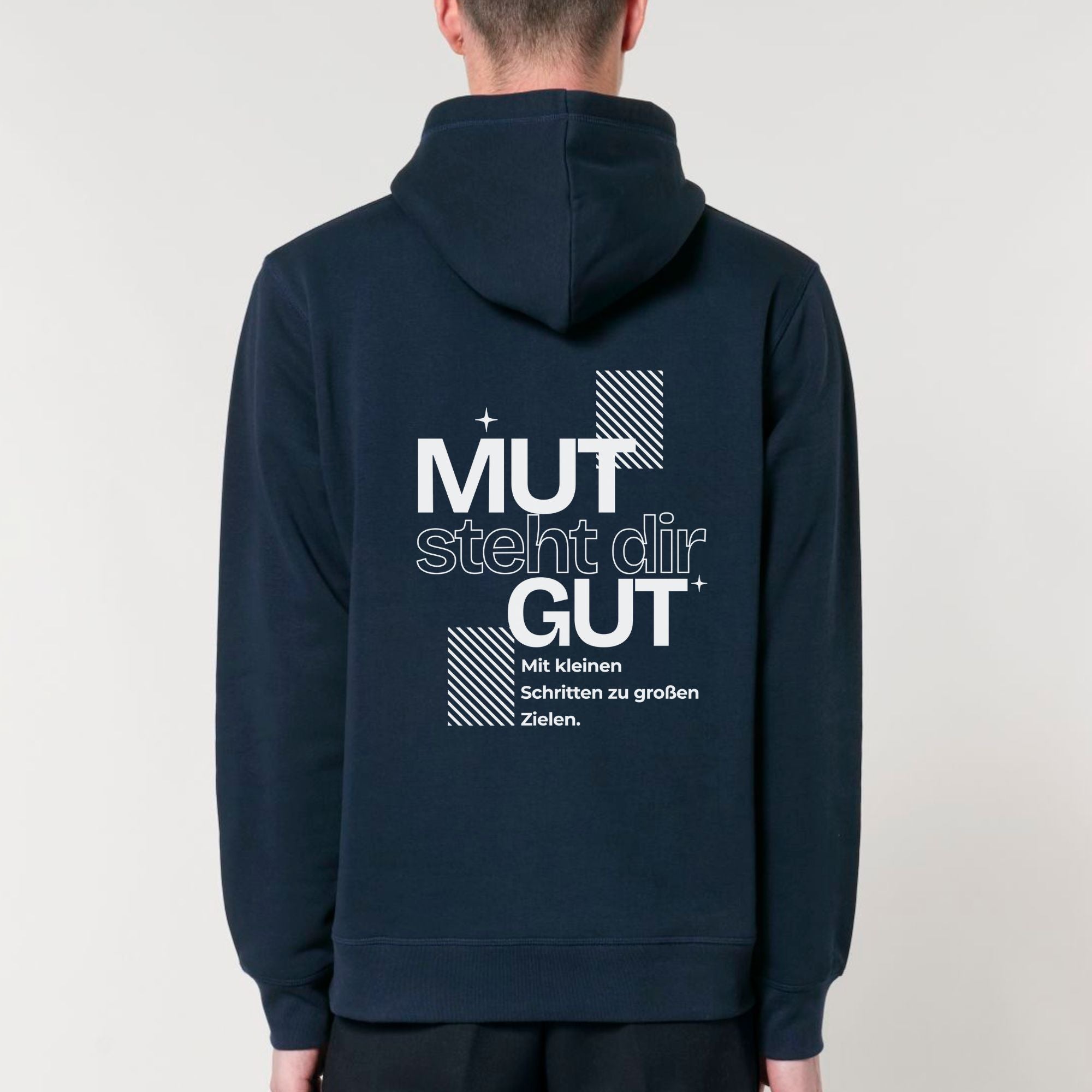 Mut steht dir gut - Bio Unisex Hoodie (Backprint)