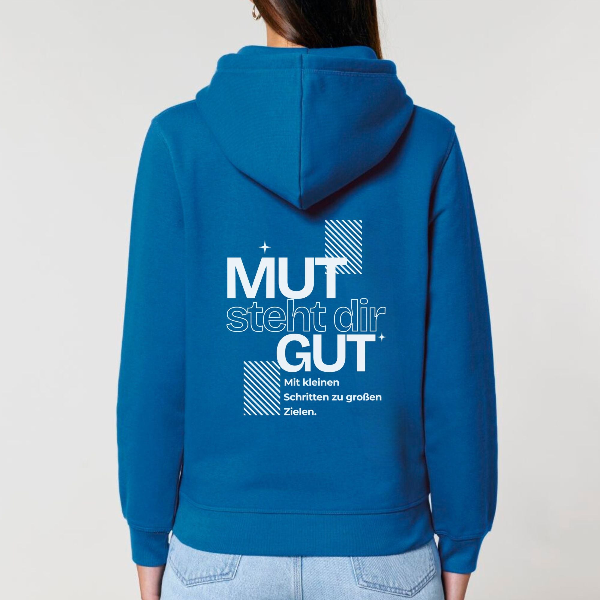 Mut steht dir gut - Bio Unisex Hoodie (Backprint)