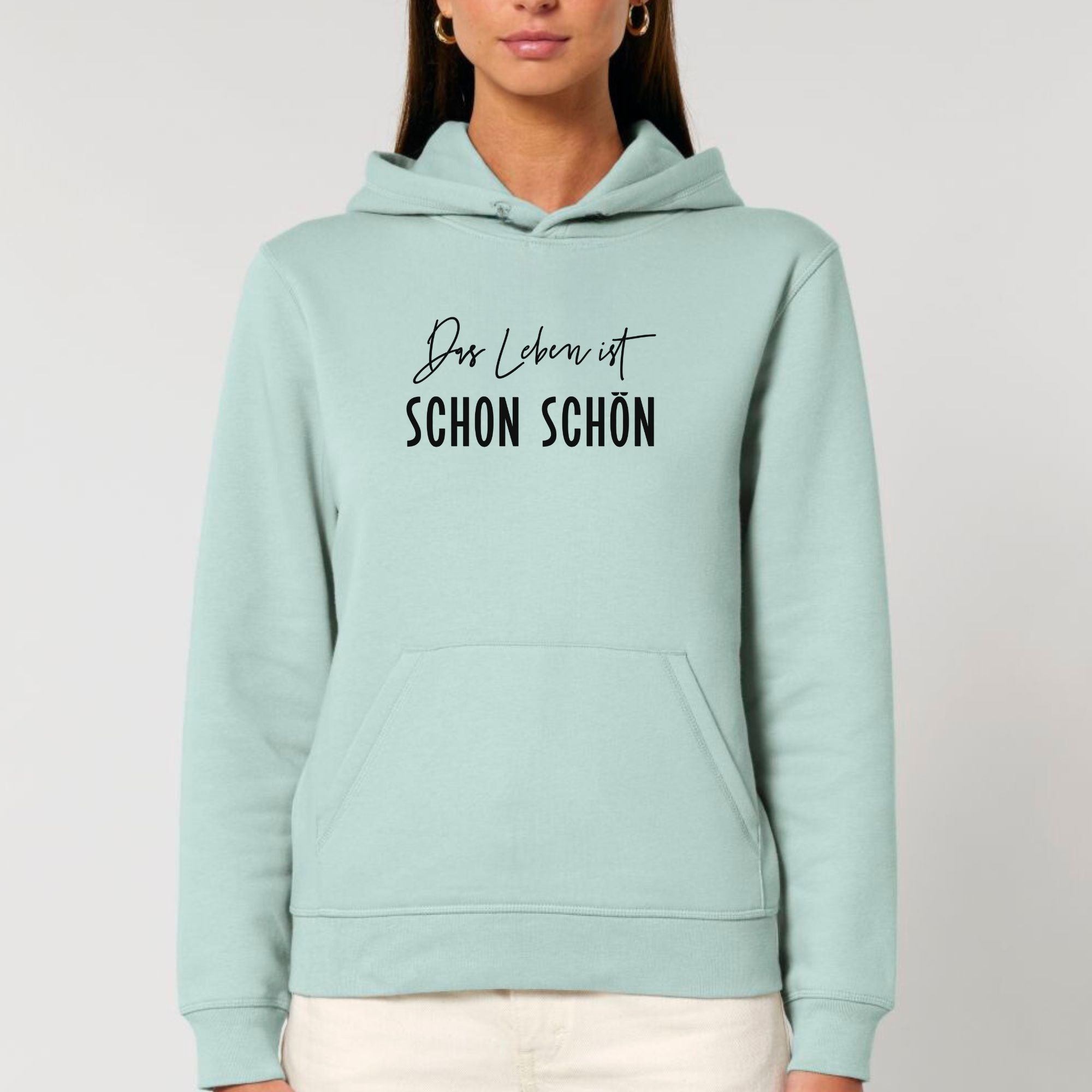 moteevation  Das Leben ist schon schön - Bio Unisex Hoodie Caribbean Blue / S